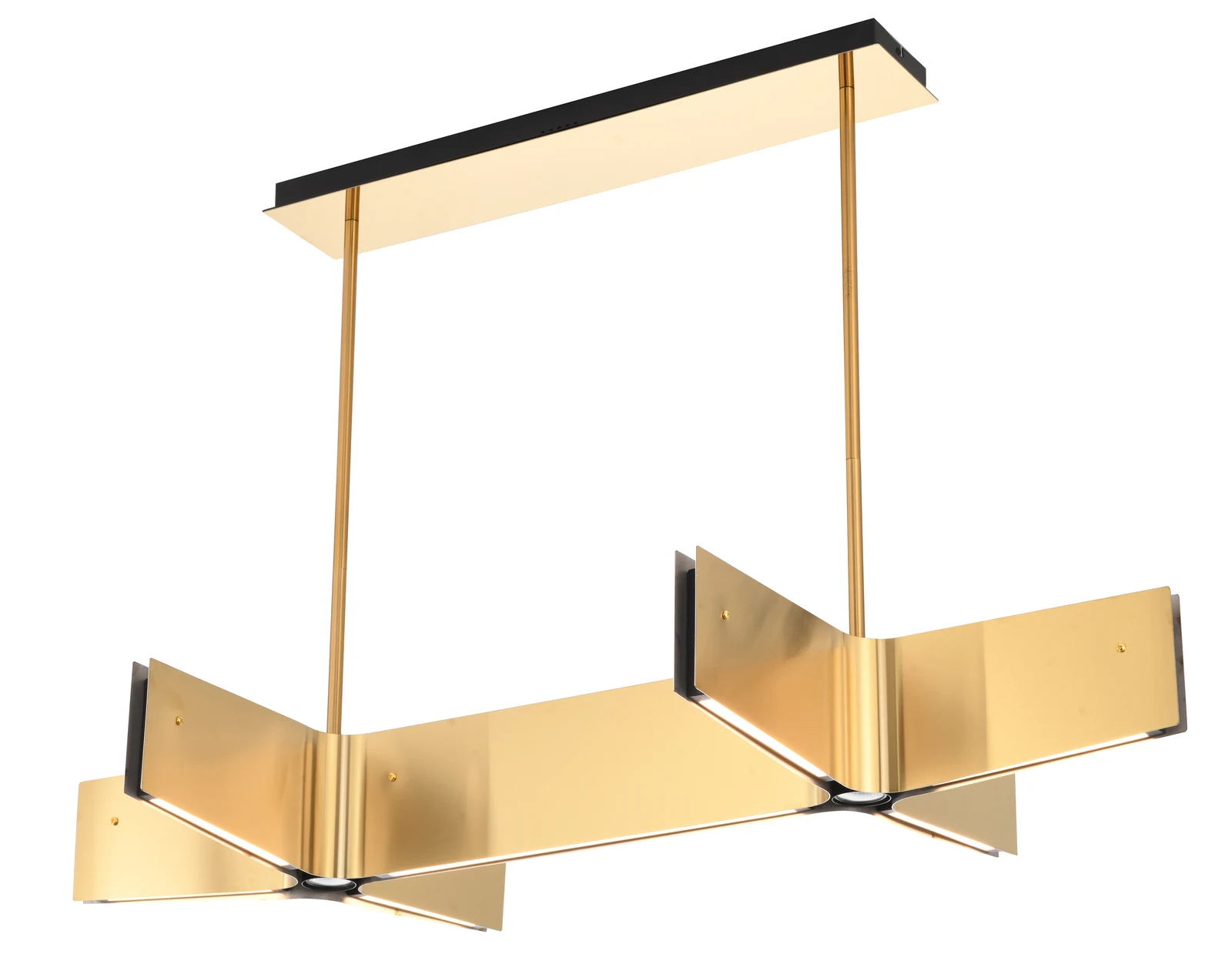 7-Light Brass LED Chandelier — Crown Lighting