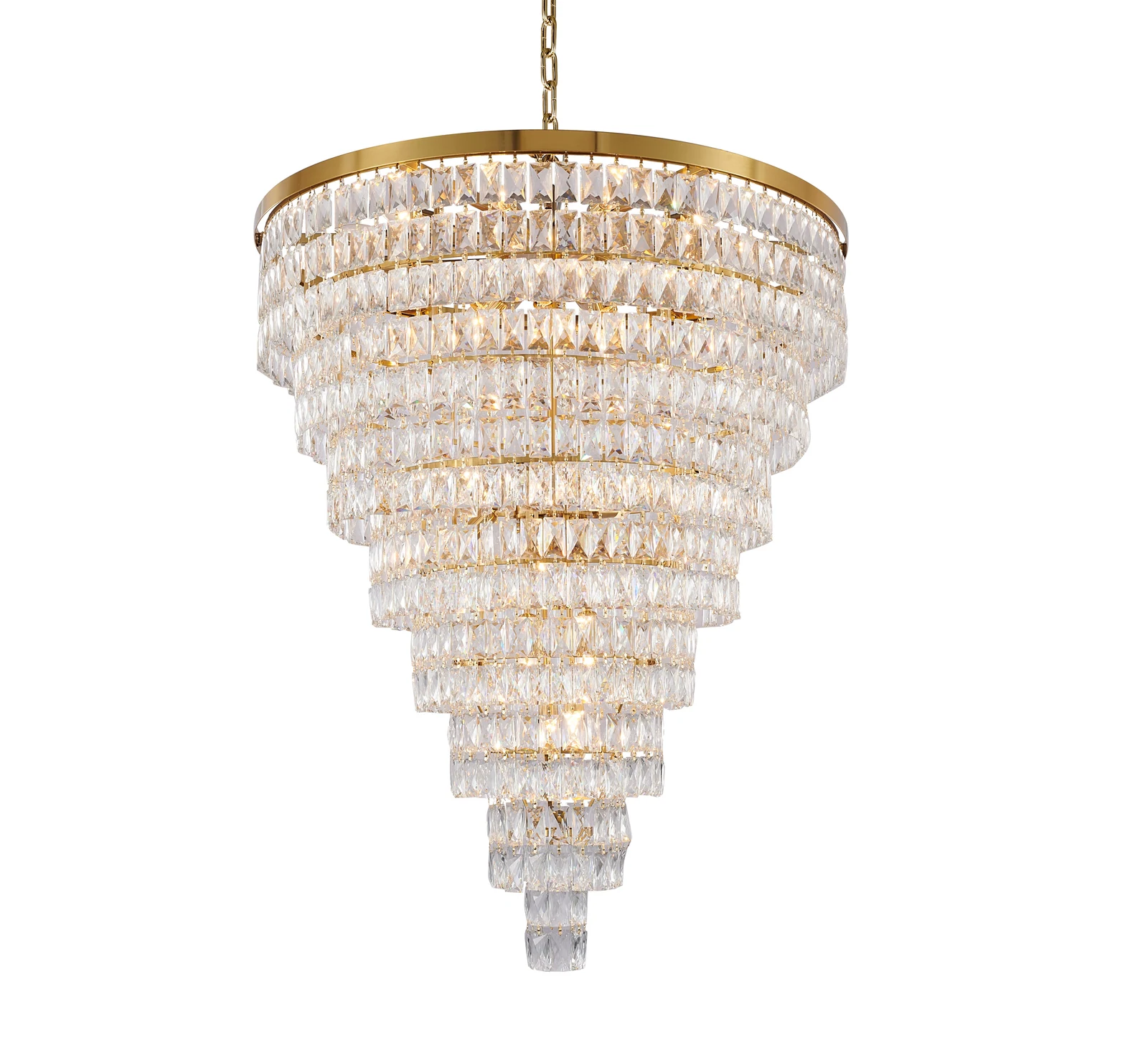 30-Light Gold Chandelier — Crown Lighting