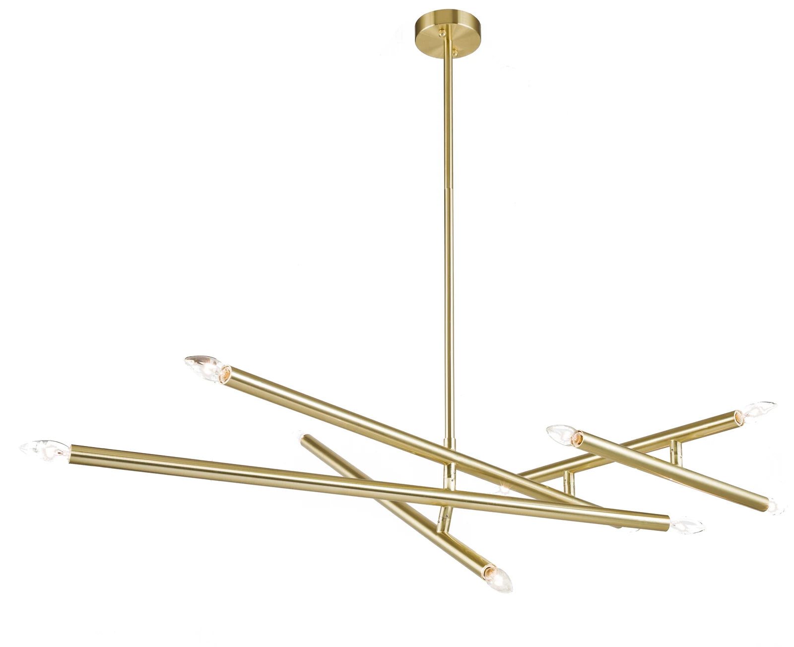 12-Light Brass Chandelier — Crown Lighting