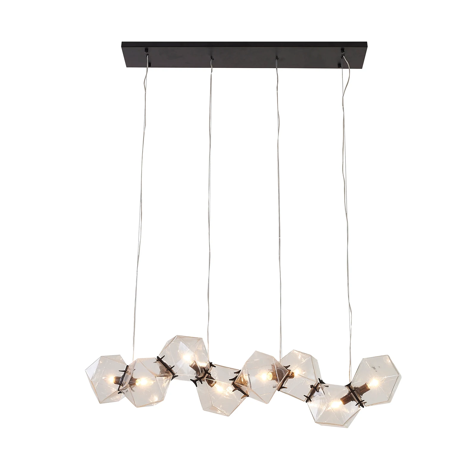 8-Light Black Chandelier — Crown Lighting