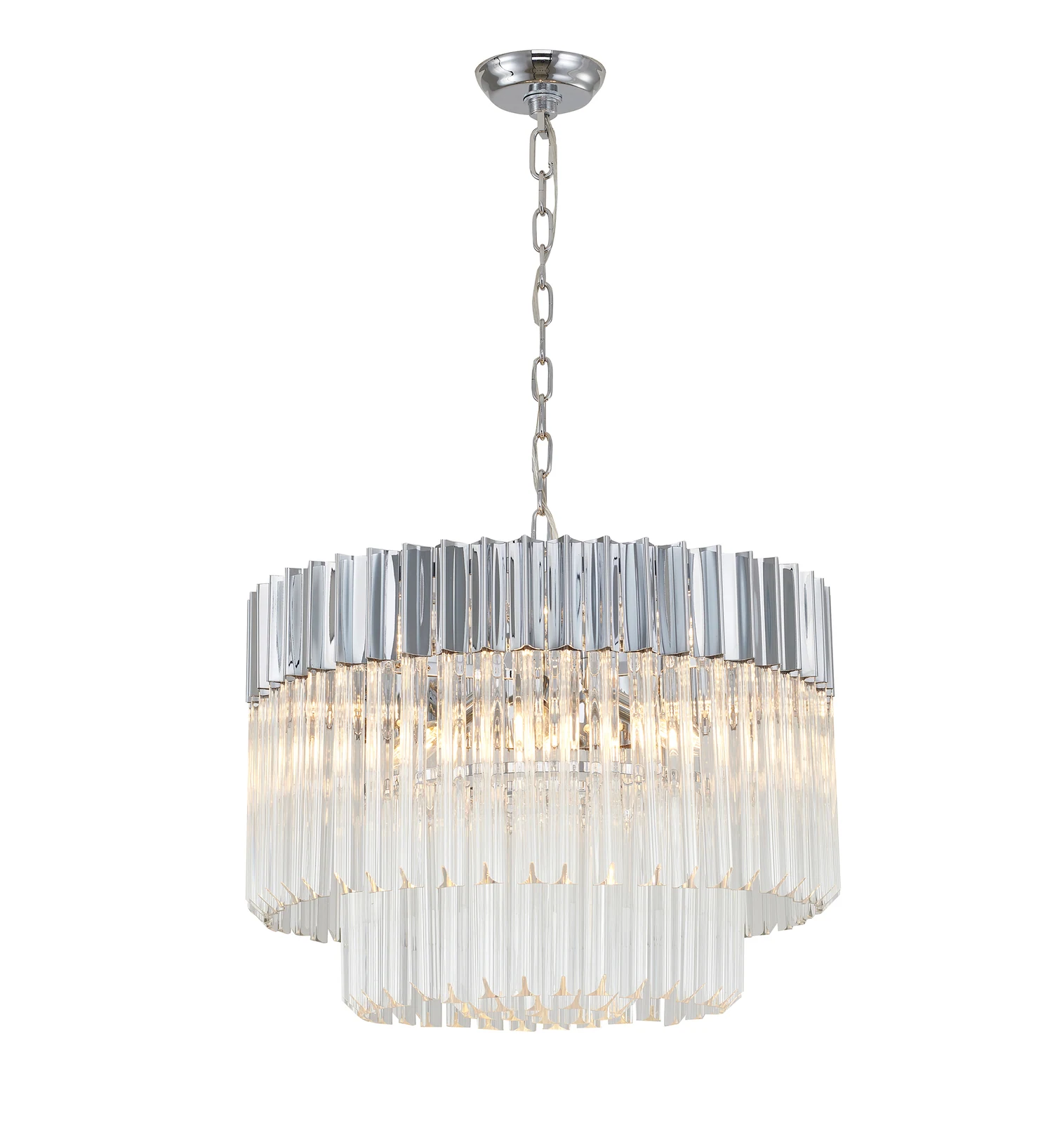 8-Light Chrome Chandelier — Crown Lighting