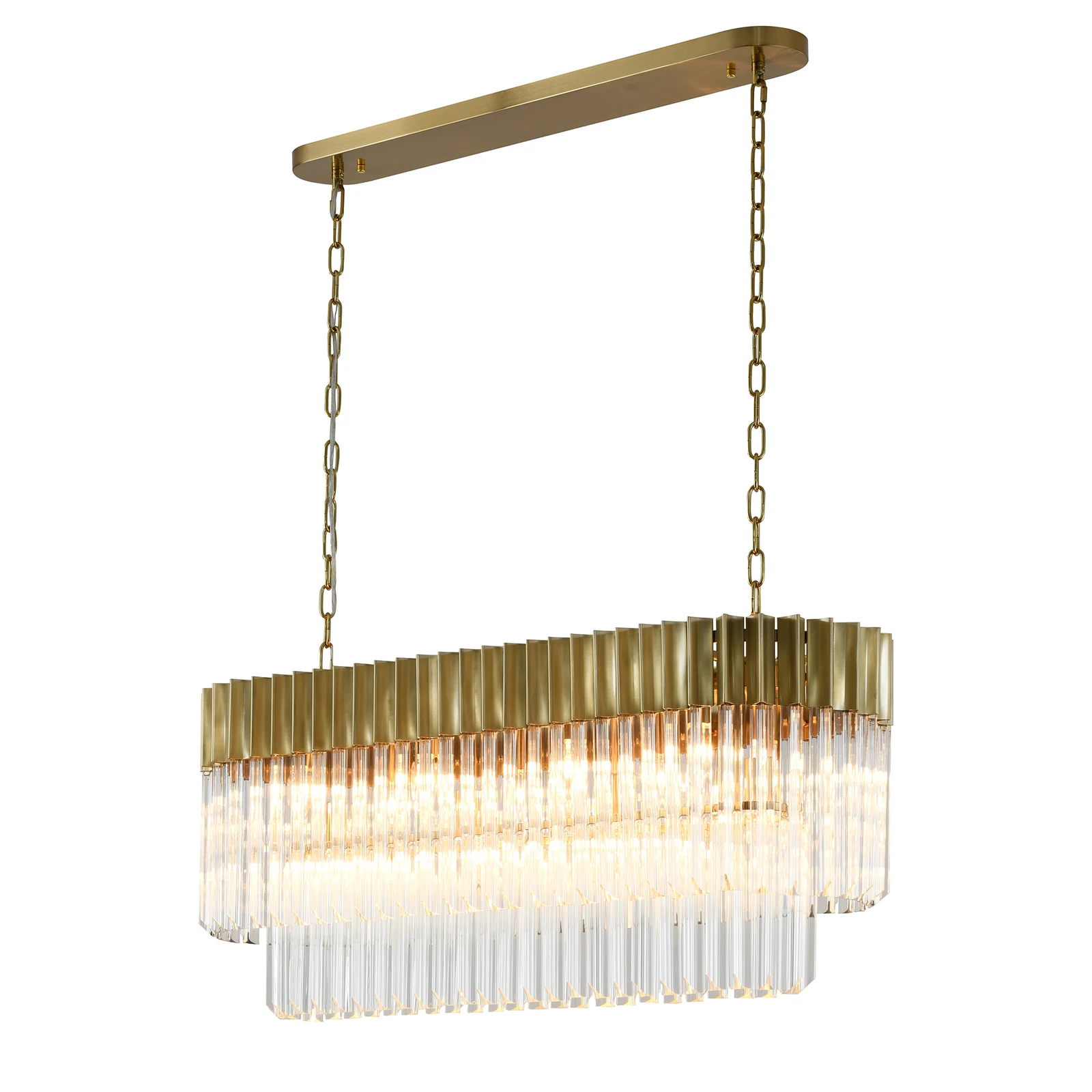 12-Light Brass Chandelier — Crown Lighting