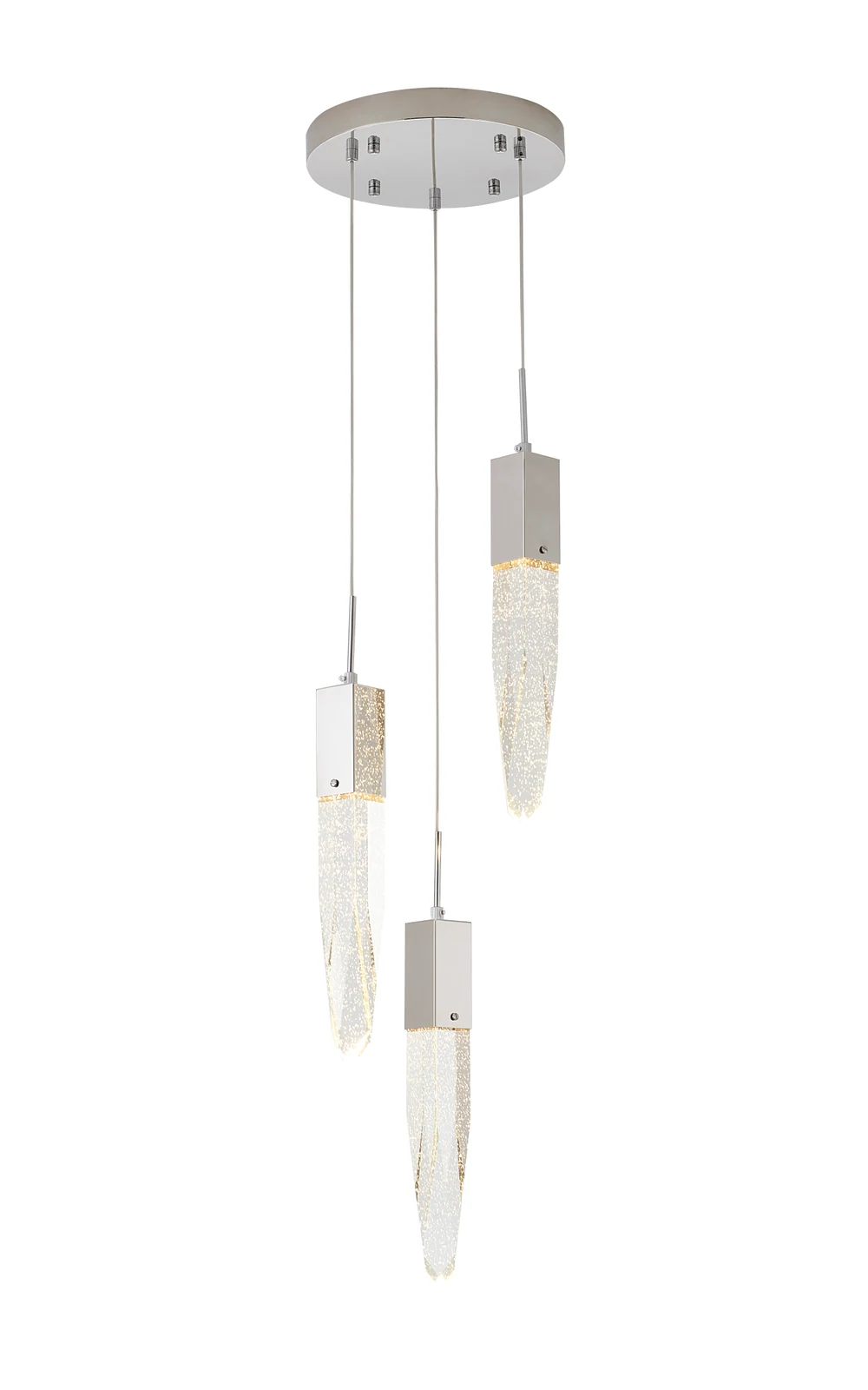 3-Light Chrome Chandelier — Crown Lighting