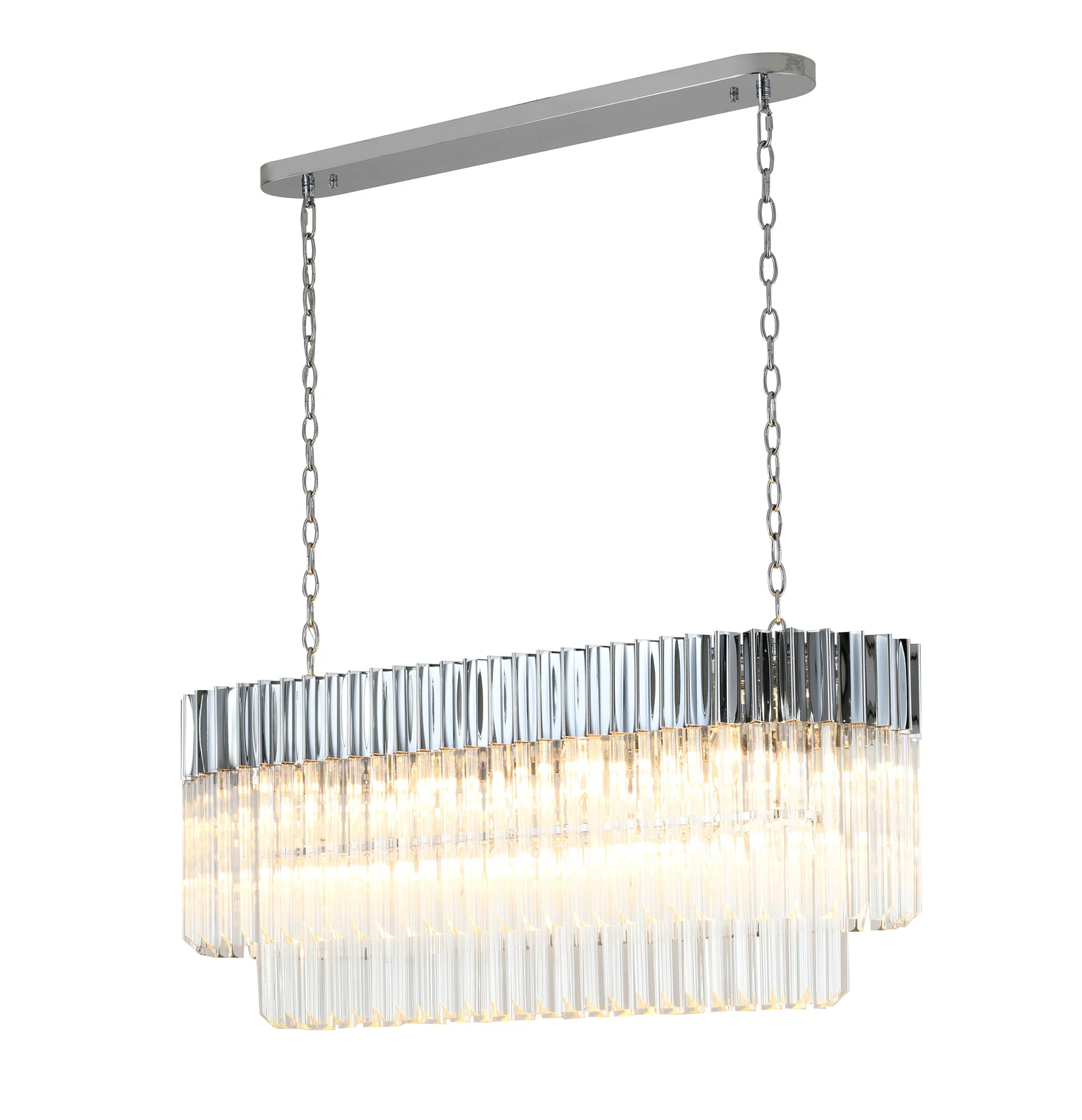 12-Light Chrome Chandelier — Crown Lighting