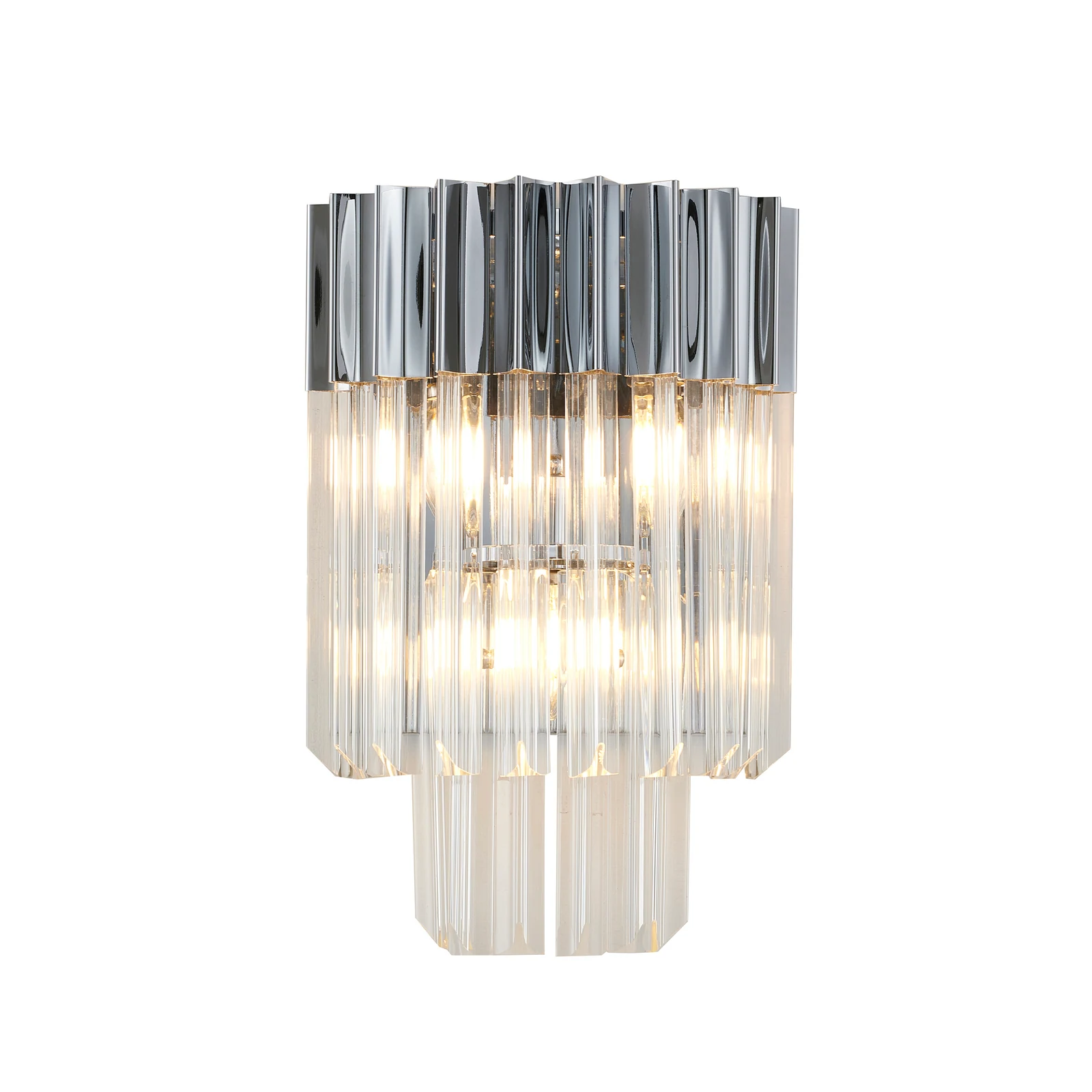 3-Light Chrome Sconce — Crown Lighting