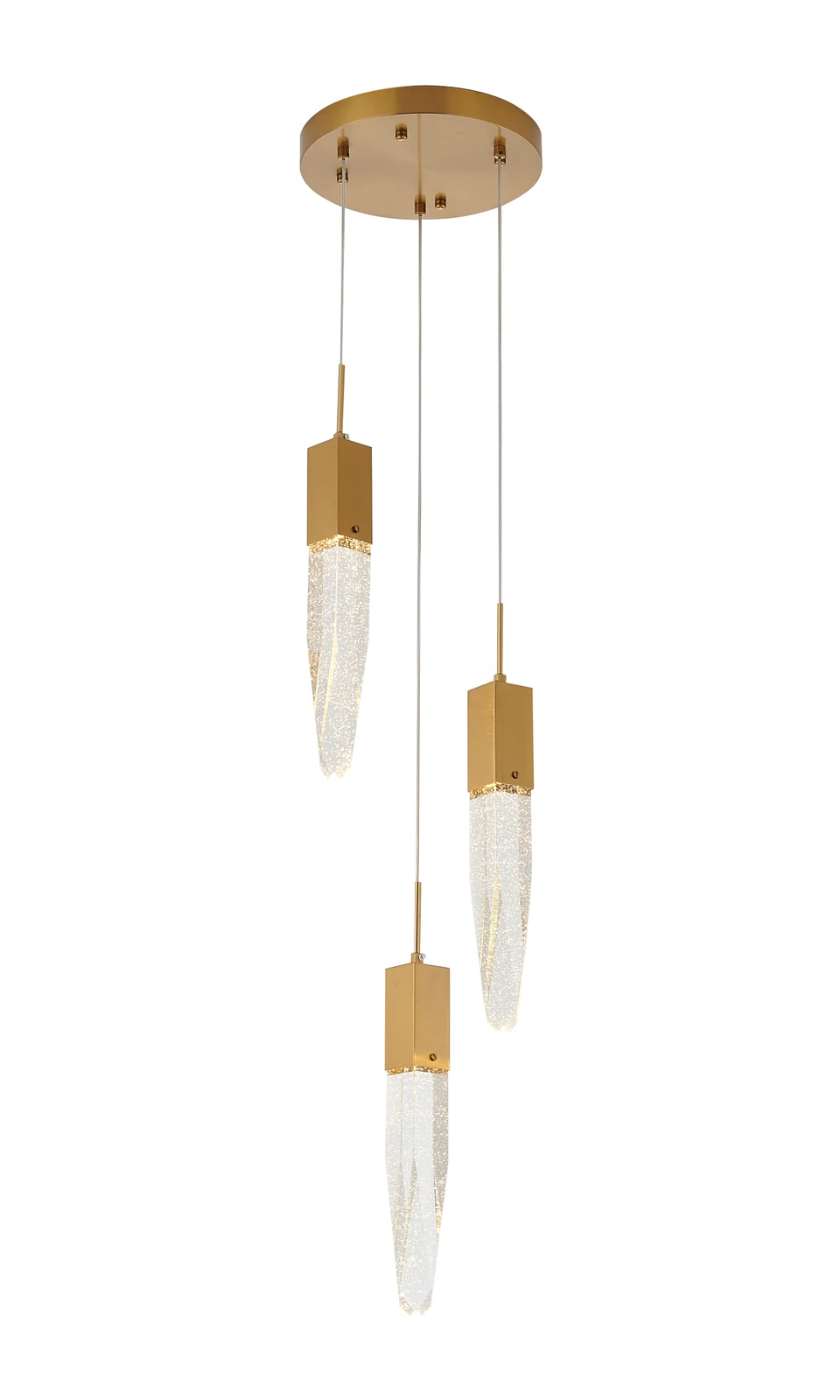 3-Light Gold Chandelier — Crown Lighting
