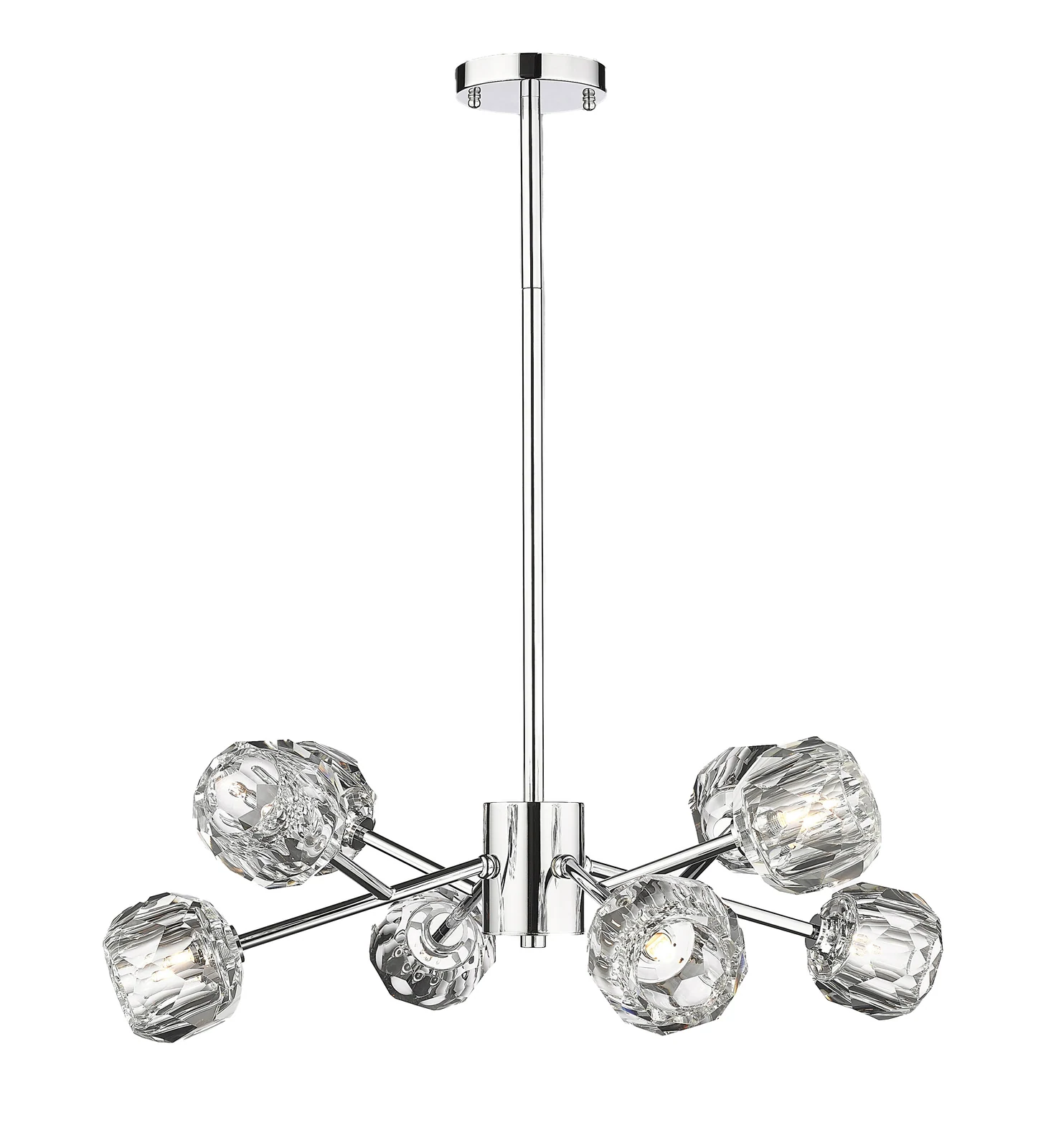 8-Light Chrome Chandelier — Crown Lighting