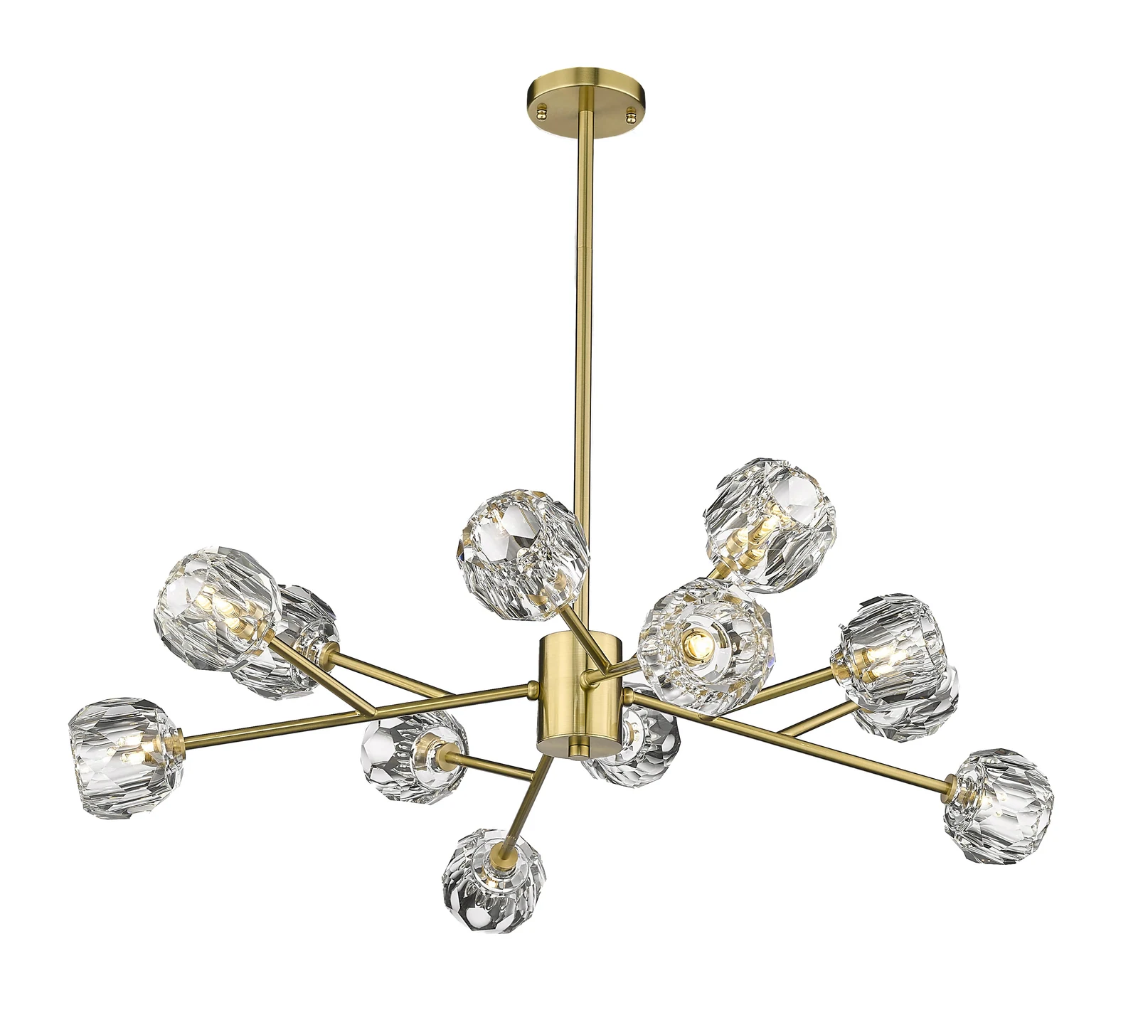 12-Light Gold Chandelier — Crown Lighting