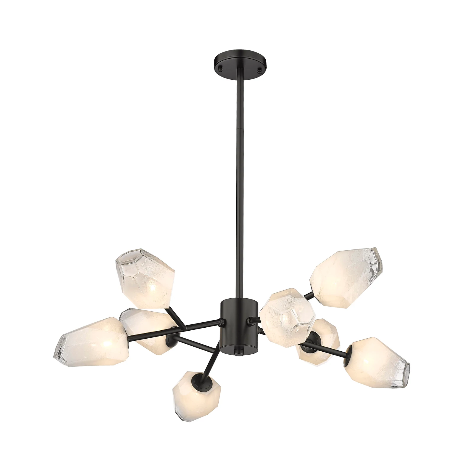 8-Light Black Chandelier — Crown Lighting