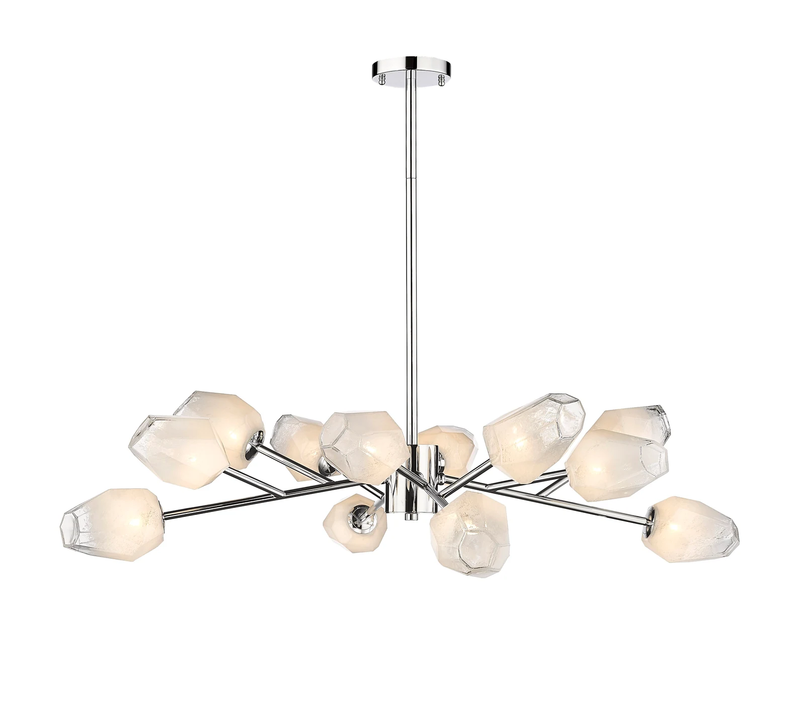 12-Light Chrome Chandelier — Crown Lighting
