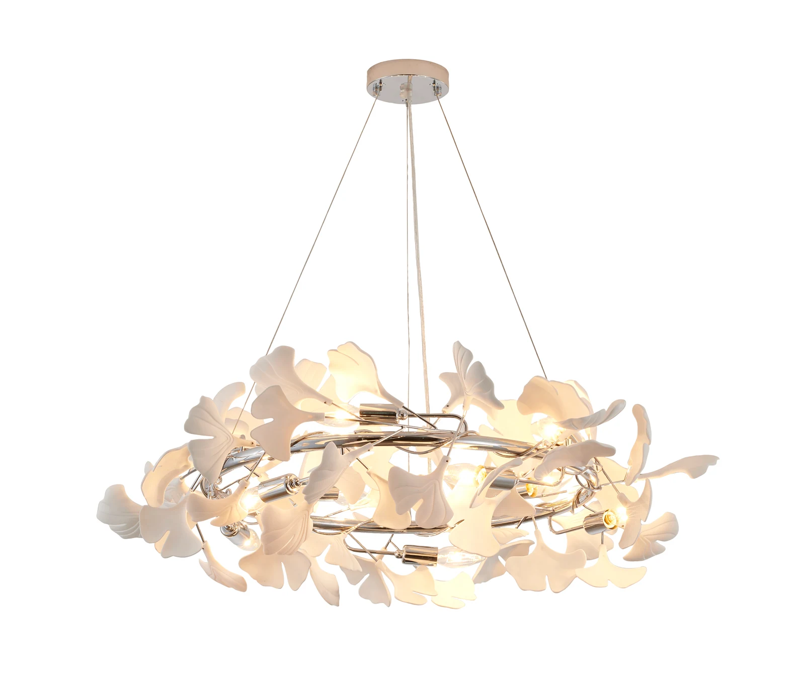 10-Light Chrome Chandelier — Crown Lighting
