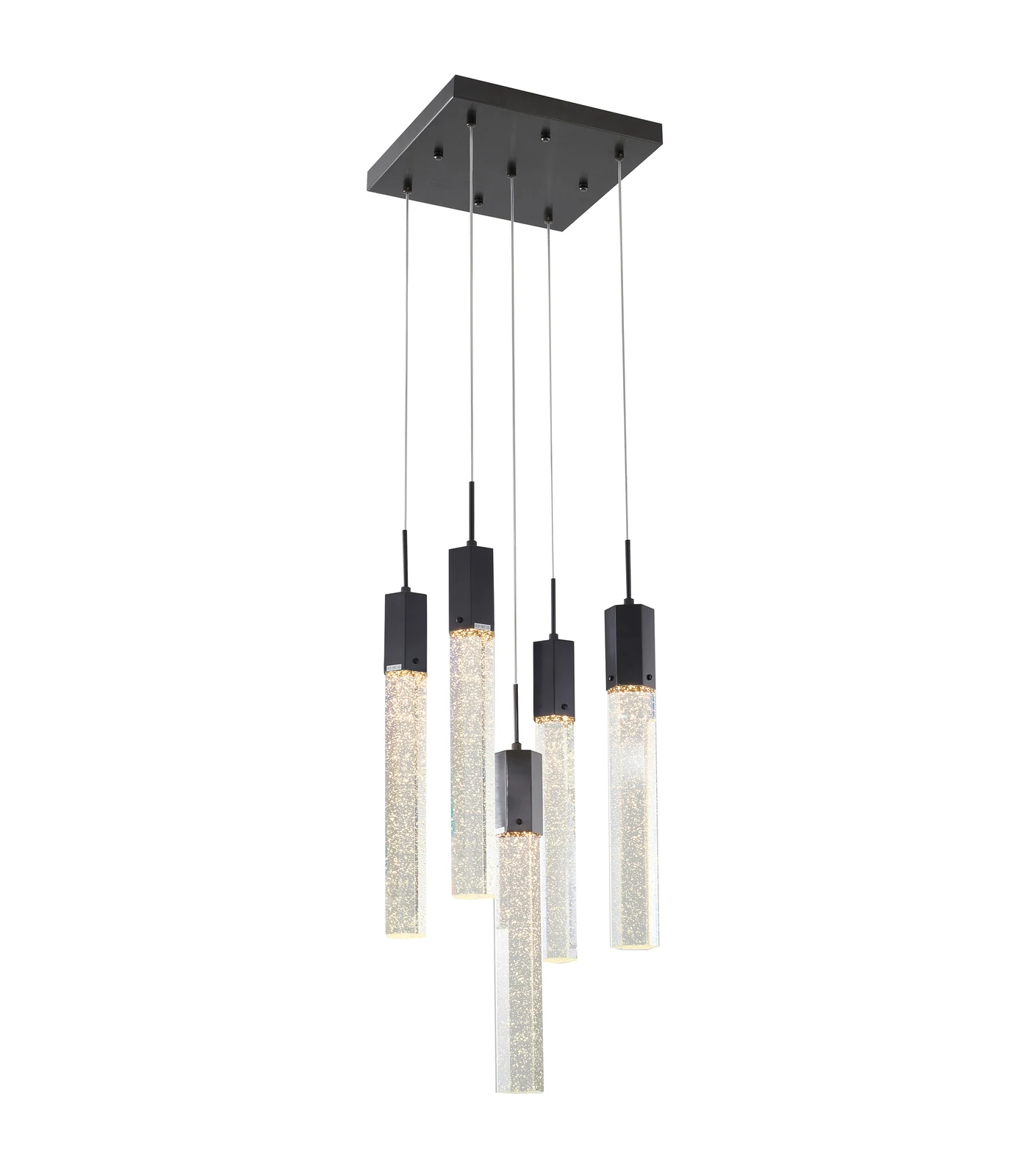 5-Light Black Chandelier — Crown Lighting