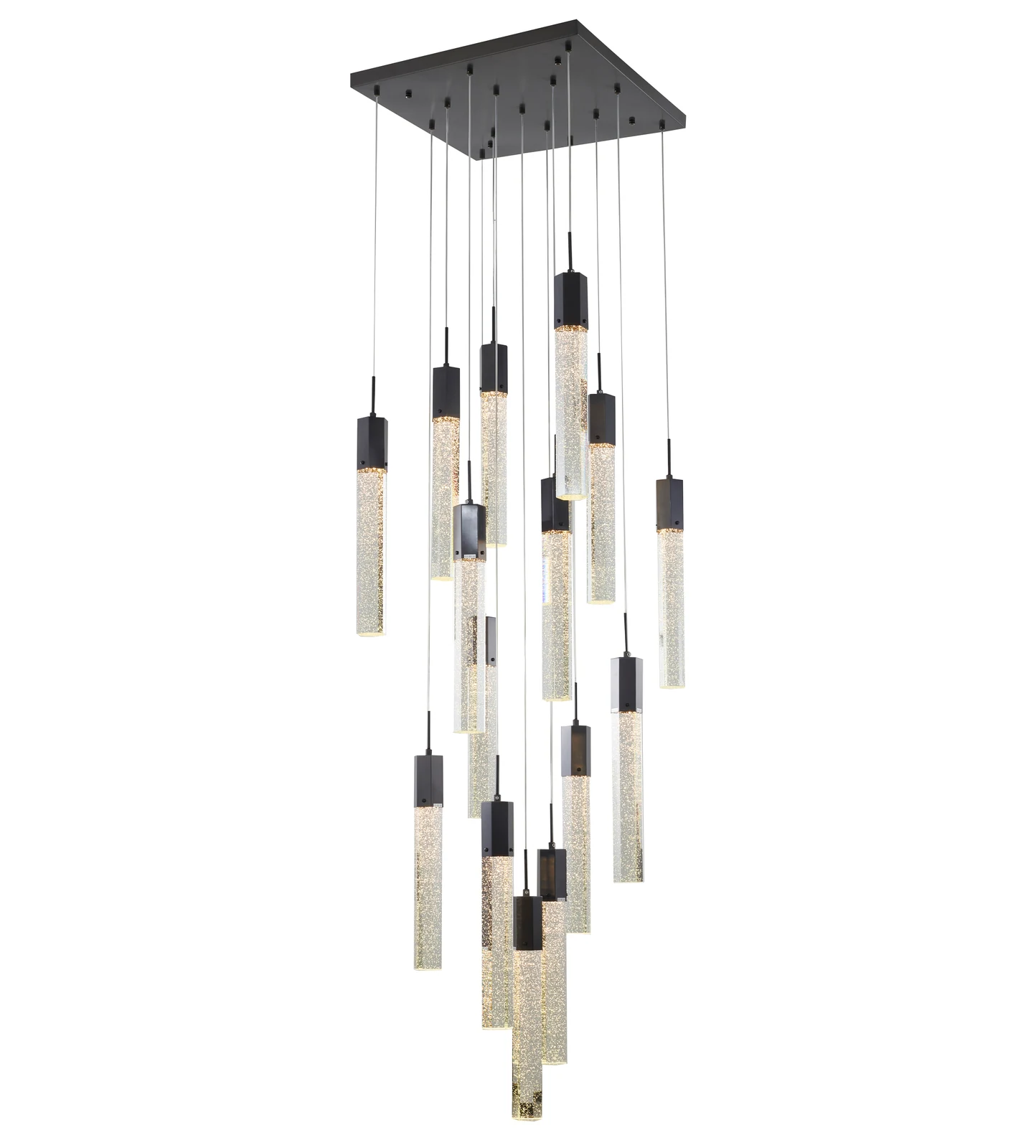 15-Light Black Chandelier — Crown Lighting