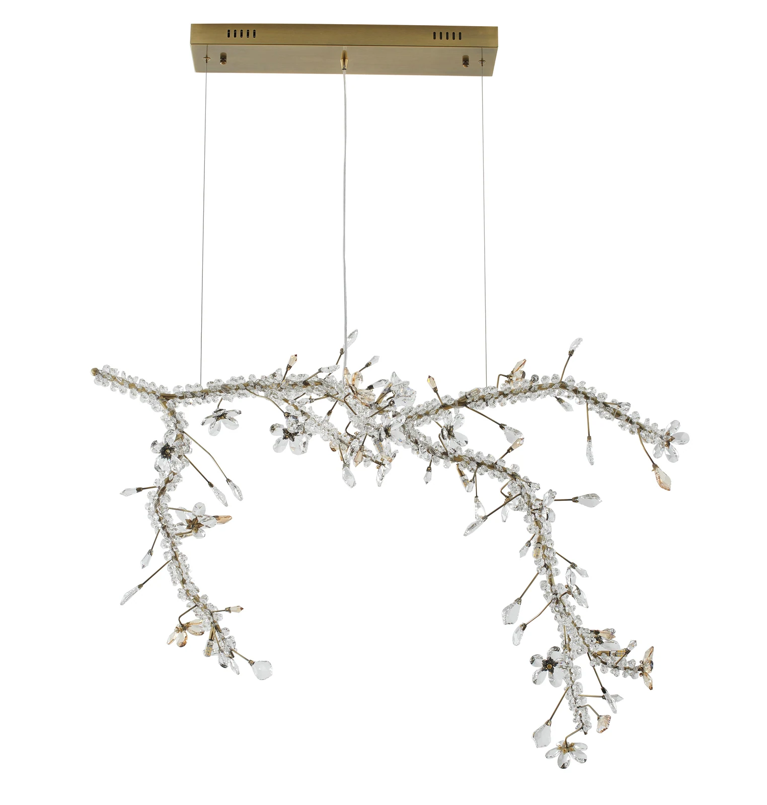 Golden Luxury Vertical Branch Crystal Chandelier: The LX9904-BRZ — Crown Lighting