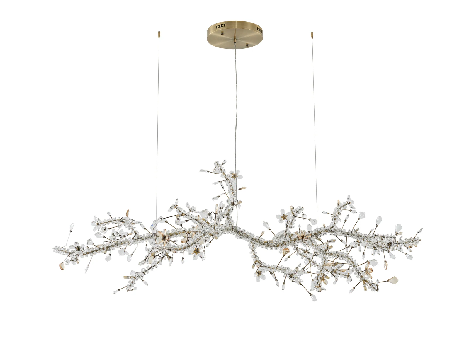 70-Inch Panoramic Golden Branch Crystal Chandelier: The LX9901-BRZ — Crown Lighting