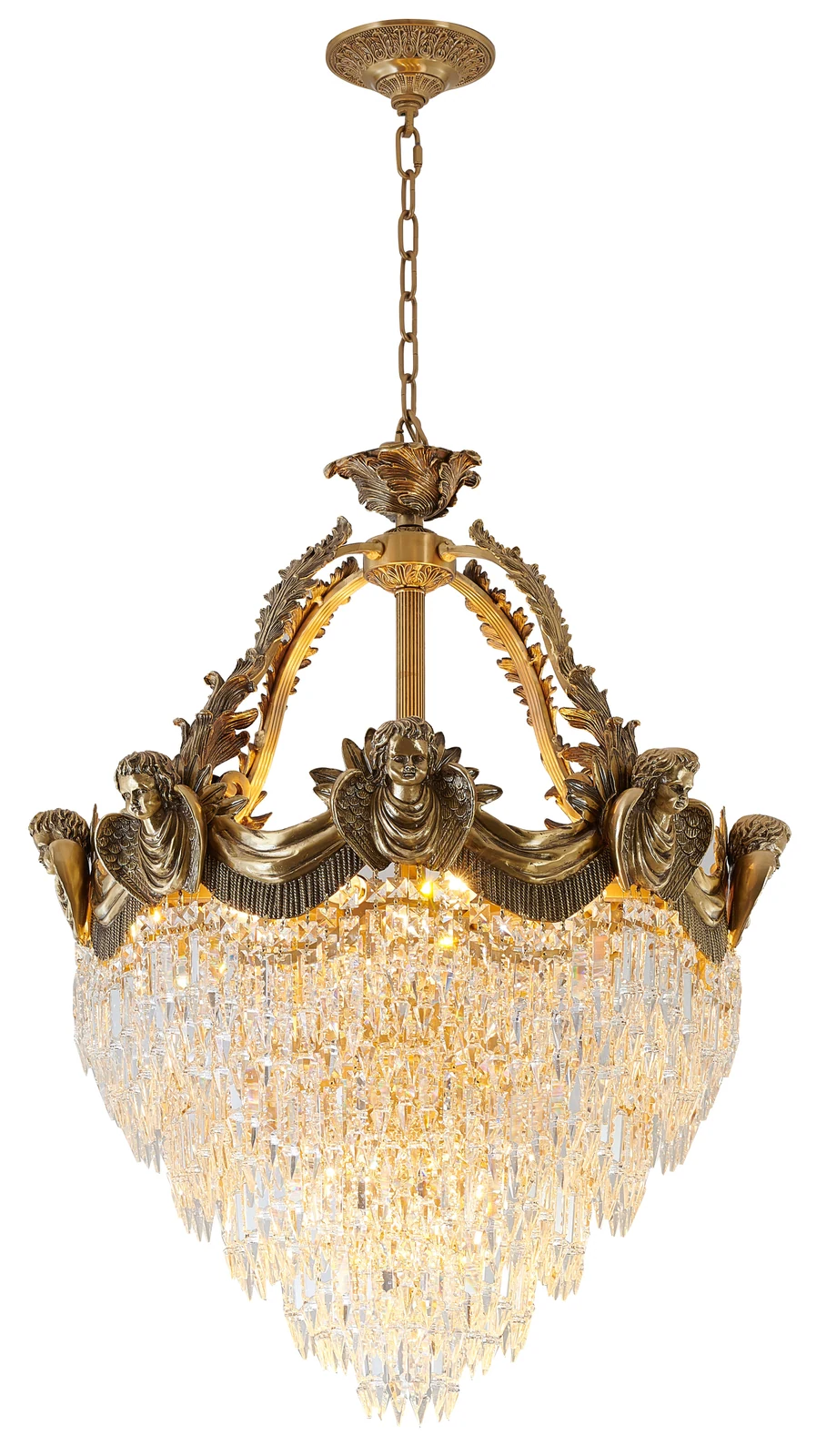 The JD13: A Hand-Casted Regency Masterpiece in Solid Coffee Brass & Shimmering Crystal — Crown Lighting