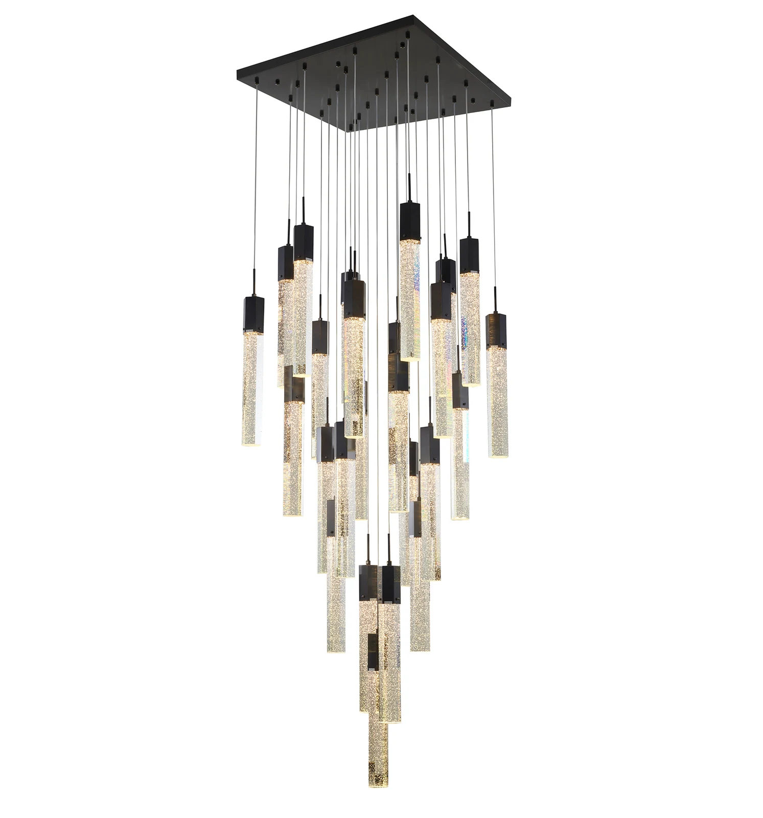 25-Light Black Chandelier — Crown Lighting