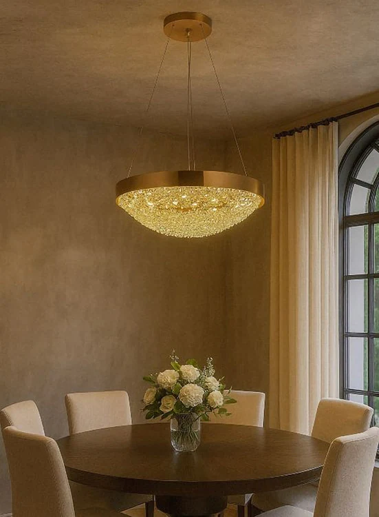 25-Inch Copper Basket-Style Chandelier with Remote CCT Control: ZL26C25CO — Crown Lighting