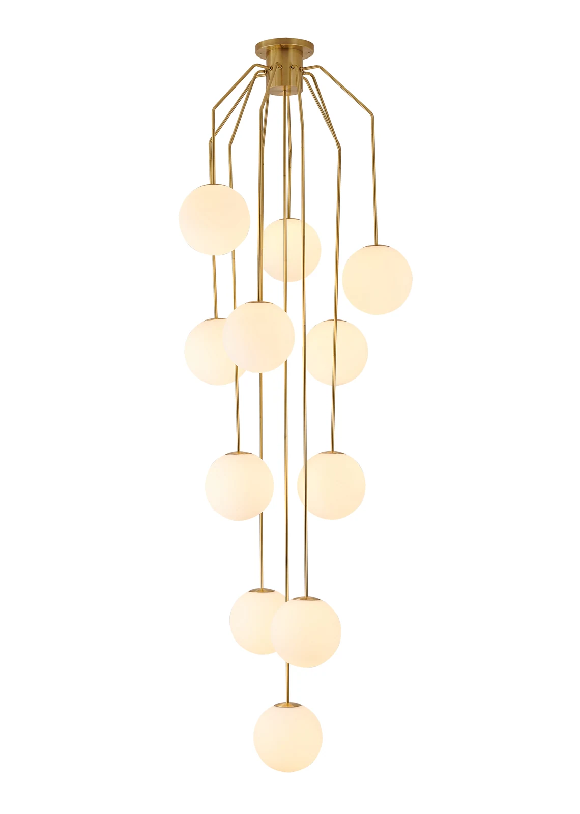 11-Light Antique Brass Chandelier — Crown Lighting