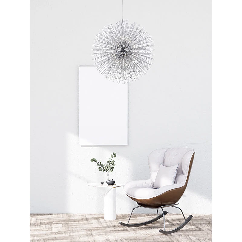 35-Inch Chrome 22-Light Crystal Starburst Sputnik Chandelier: BET60L — Crown Lighting