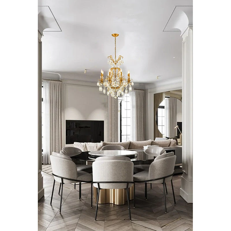 32-Inch Brass 8-Light 2-Tier Candelabra Crystal Chandelier: BET79BR — Crown Lighting
