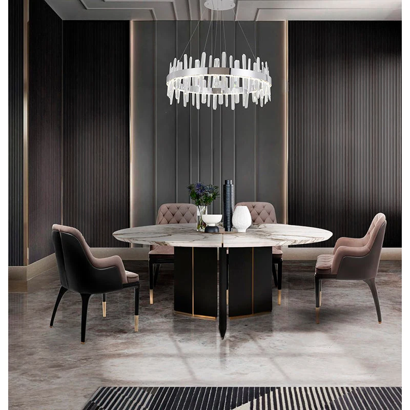 32-Inch Chrome Circular LED "Stalactite" Crystal Chandelier: FT71C32CR — Crown Lighting
