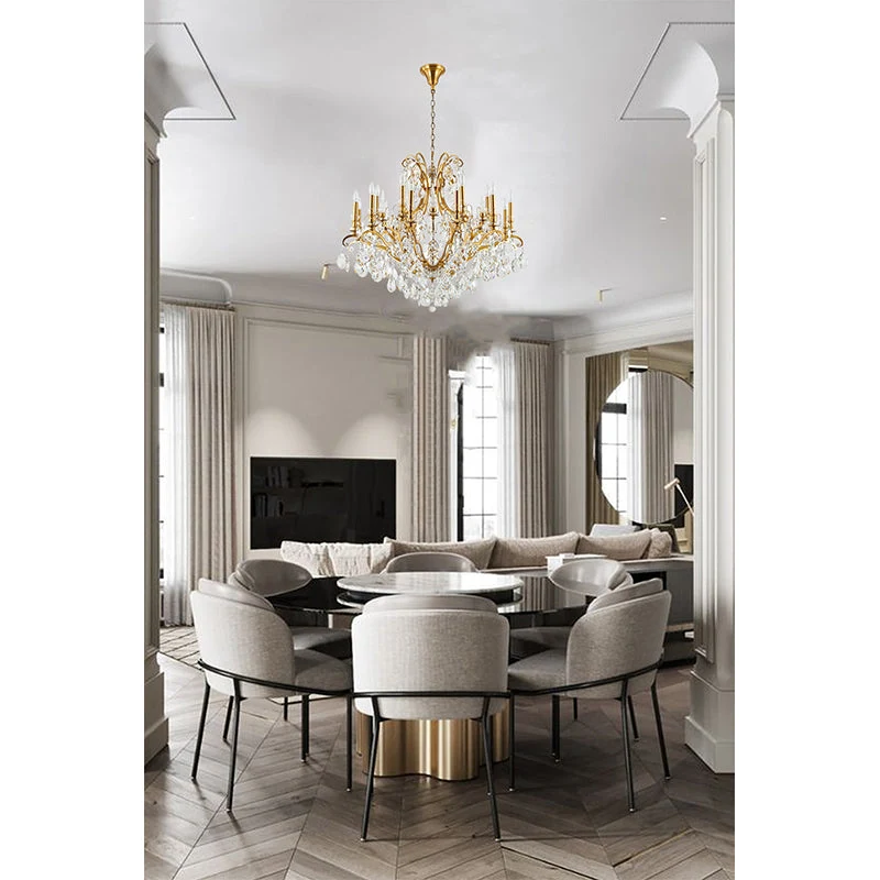 39.5-Inch Antique Brass 19-Light 2-Tier Candelabra Crystal Chandelier: MD8092-19-AB — Crown Lighting