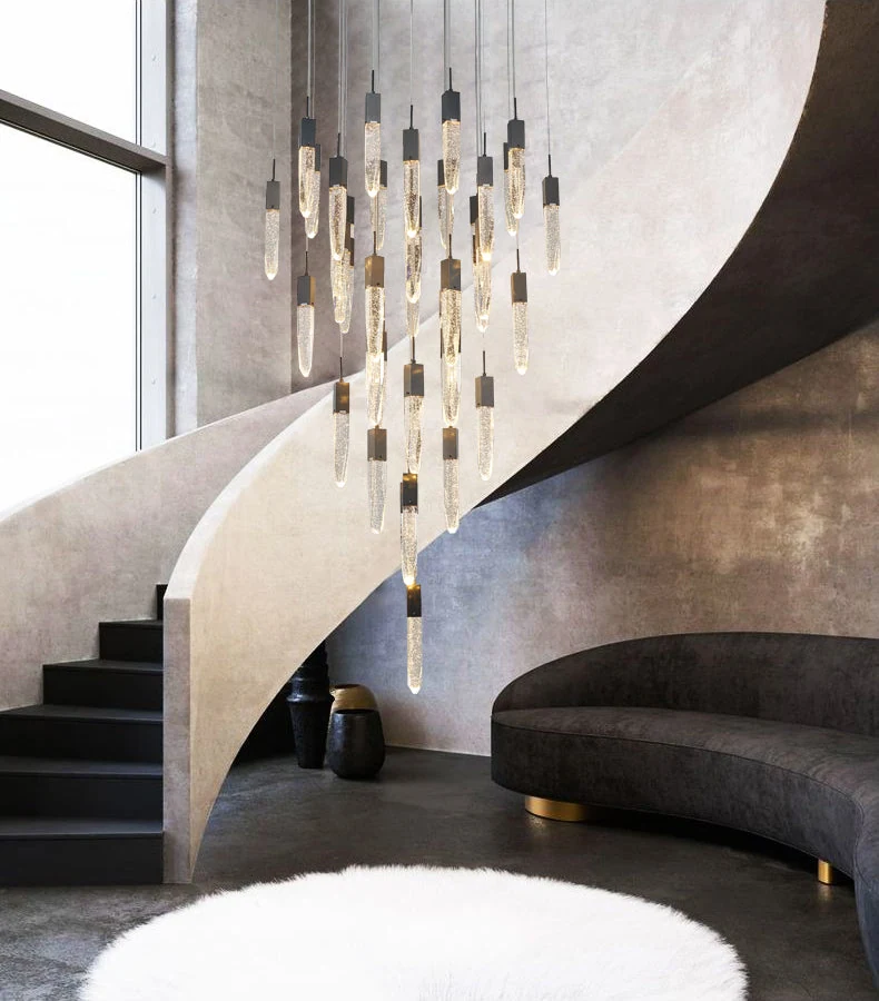 36-Inch Square Black Gunmetal 41-Light Bubble Crystal Chandelier: ADS17C41B — Crown Lighting