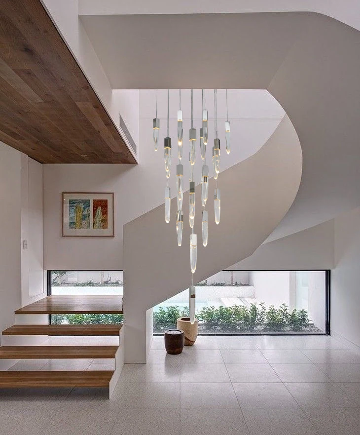 28-Inch Square Chrome 25-Light Clear Iceberg Crystal Chandelier: ADS20C25CH — Crown Lighting