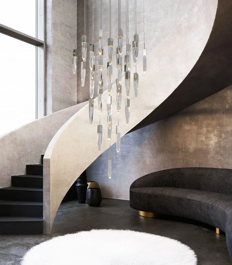 36-Inch Square Chrome 41-Light Clear Iceberg Crystal Chandelier: ADS21C41CH — Crown Lighting