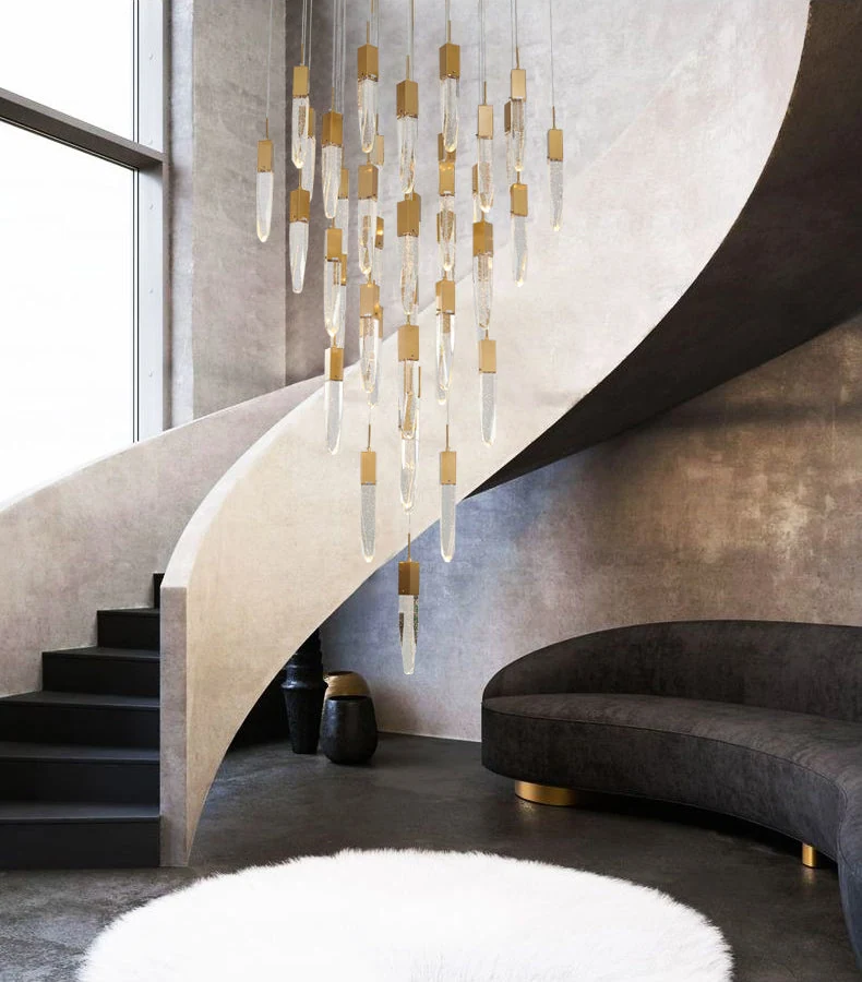 36-Inch Square Gold 41-Light Clear Bubble Crystal Chandelier: ADS17C41G — Crown Lighting
