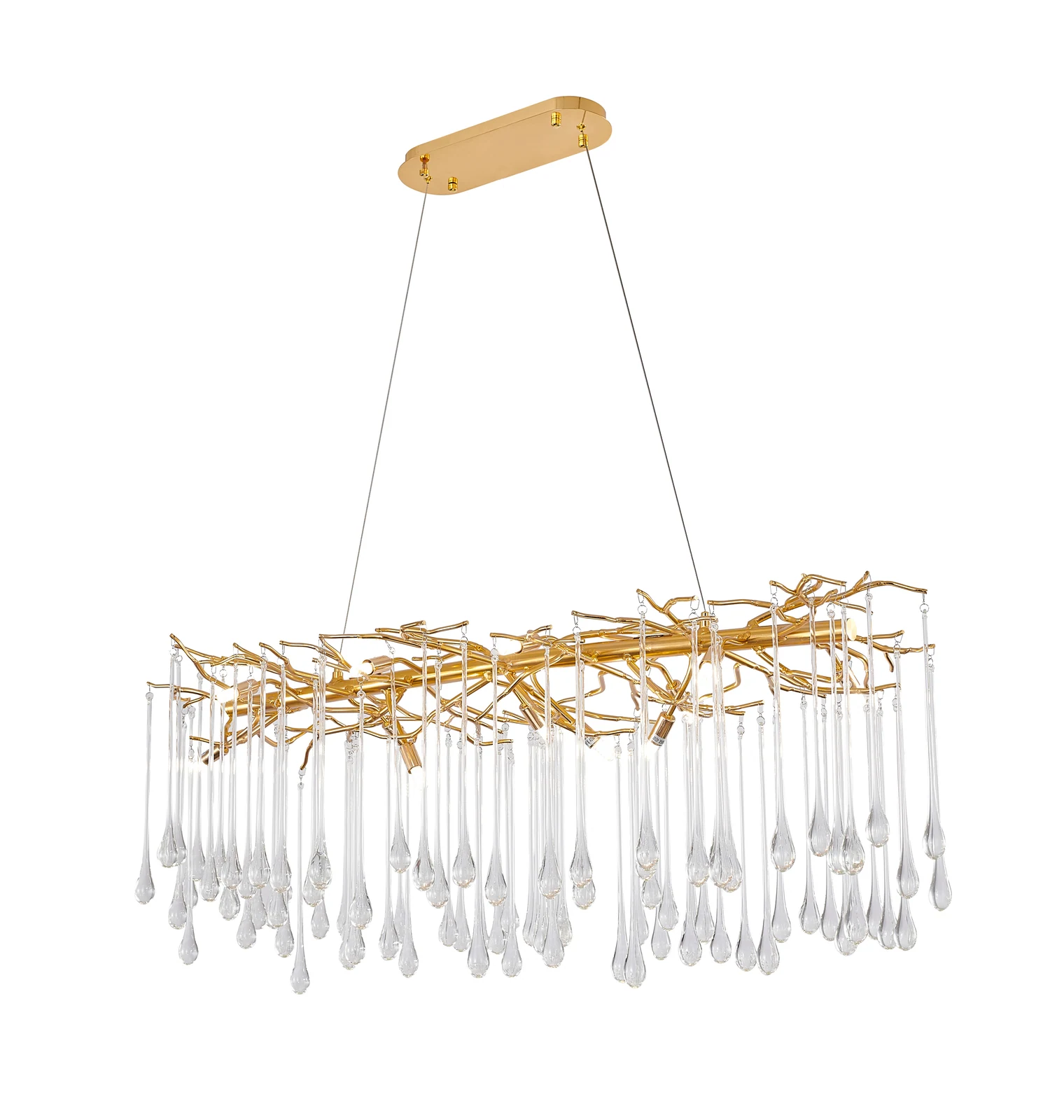 12-Light Gold Chandelier — Crown Lighting