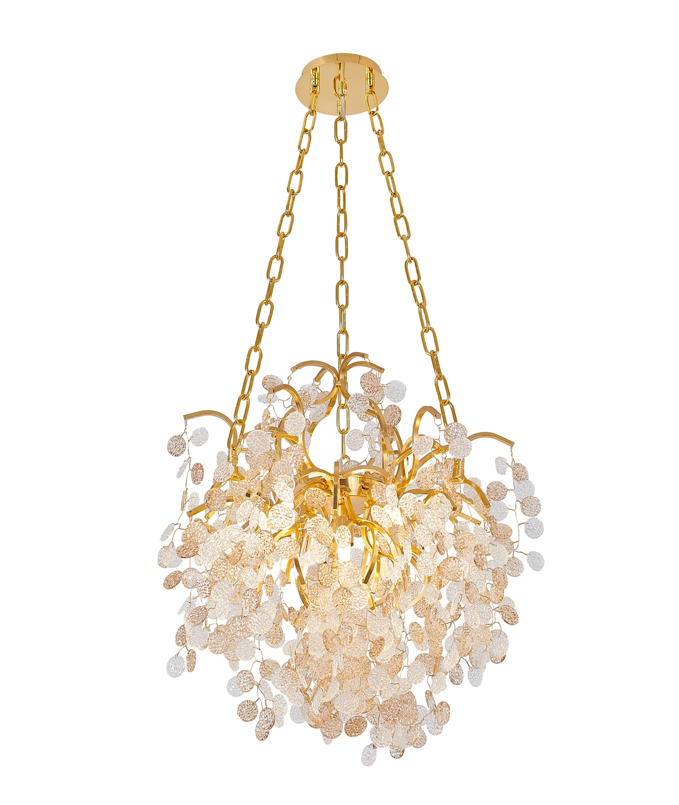 10-Light Gold Chandelier — Crown Lighting