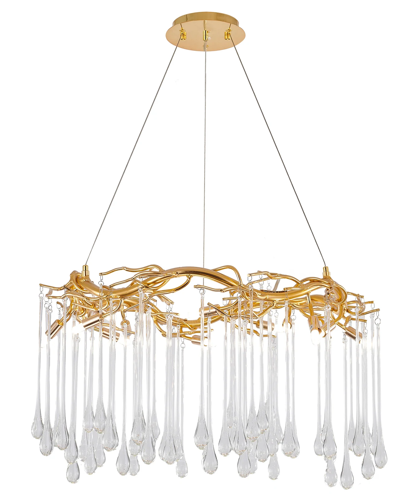 12-Light Gold Chandelier — Crown Lighting