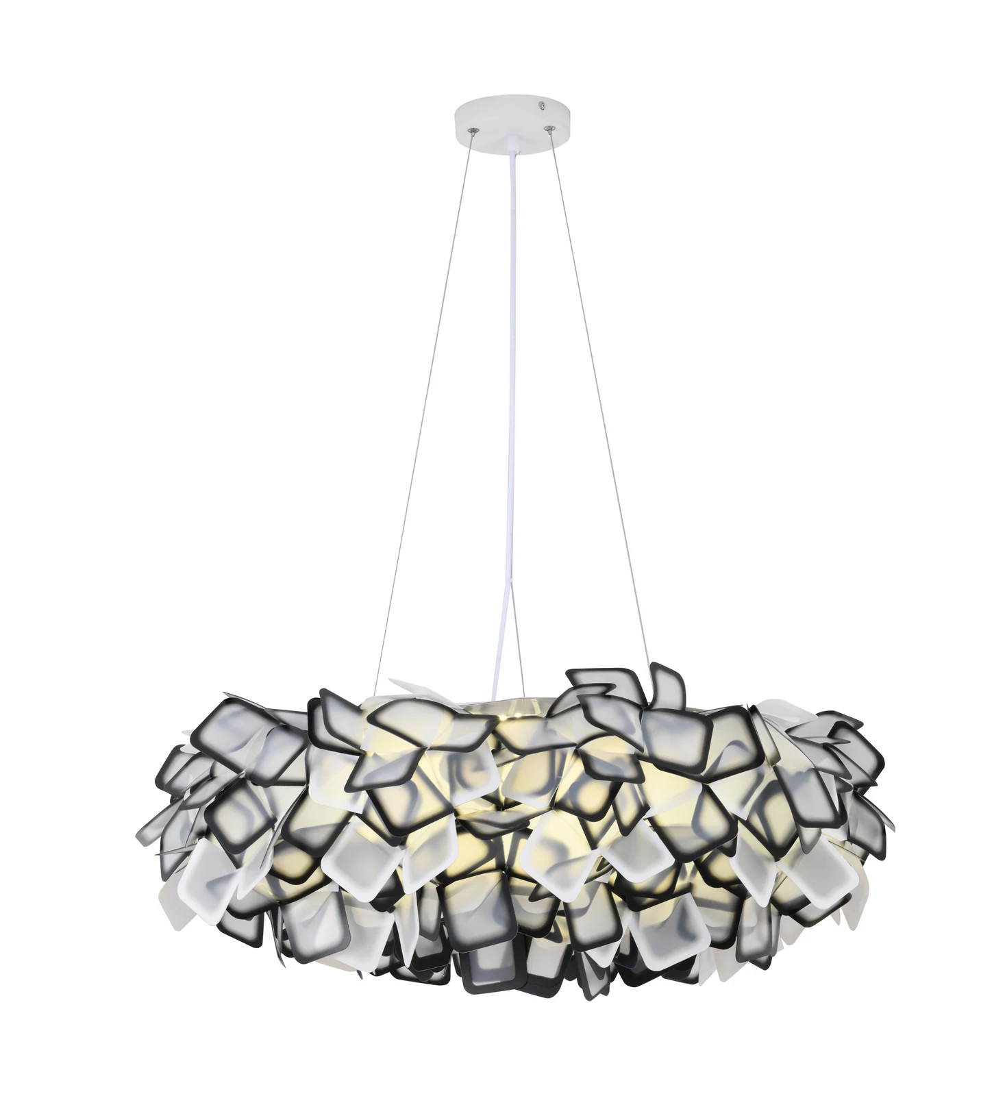 Black & White LED Chandelier — Crown Lighting