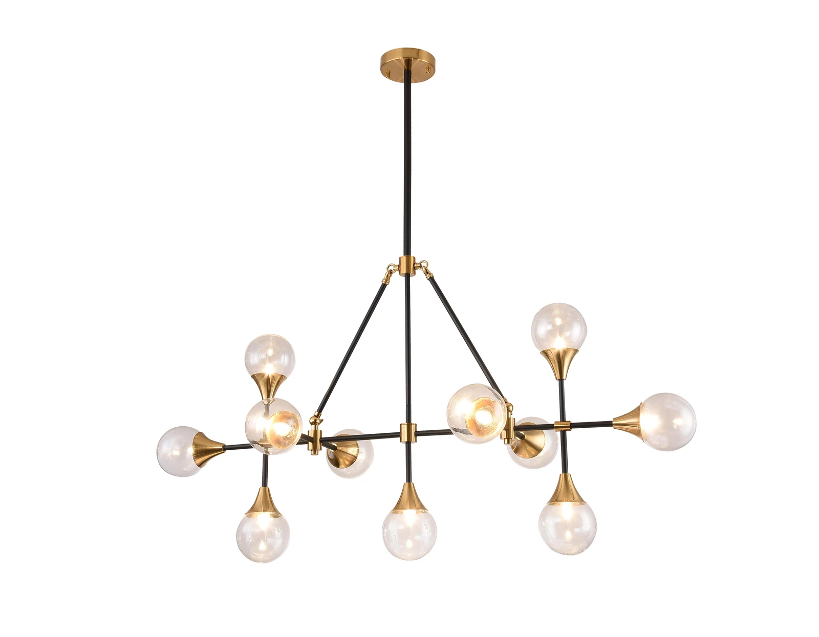 11-Light Black Chandelier — Crown Lighting