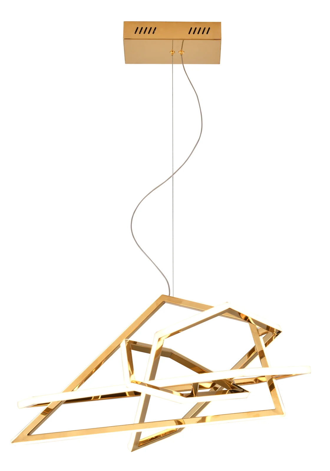 16-Light Gold LED Chandelier — Crown Lighting