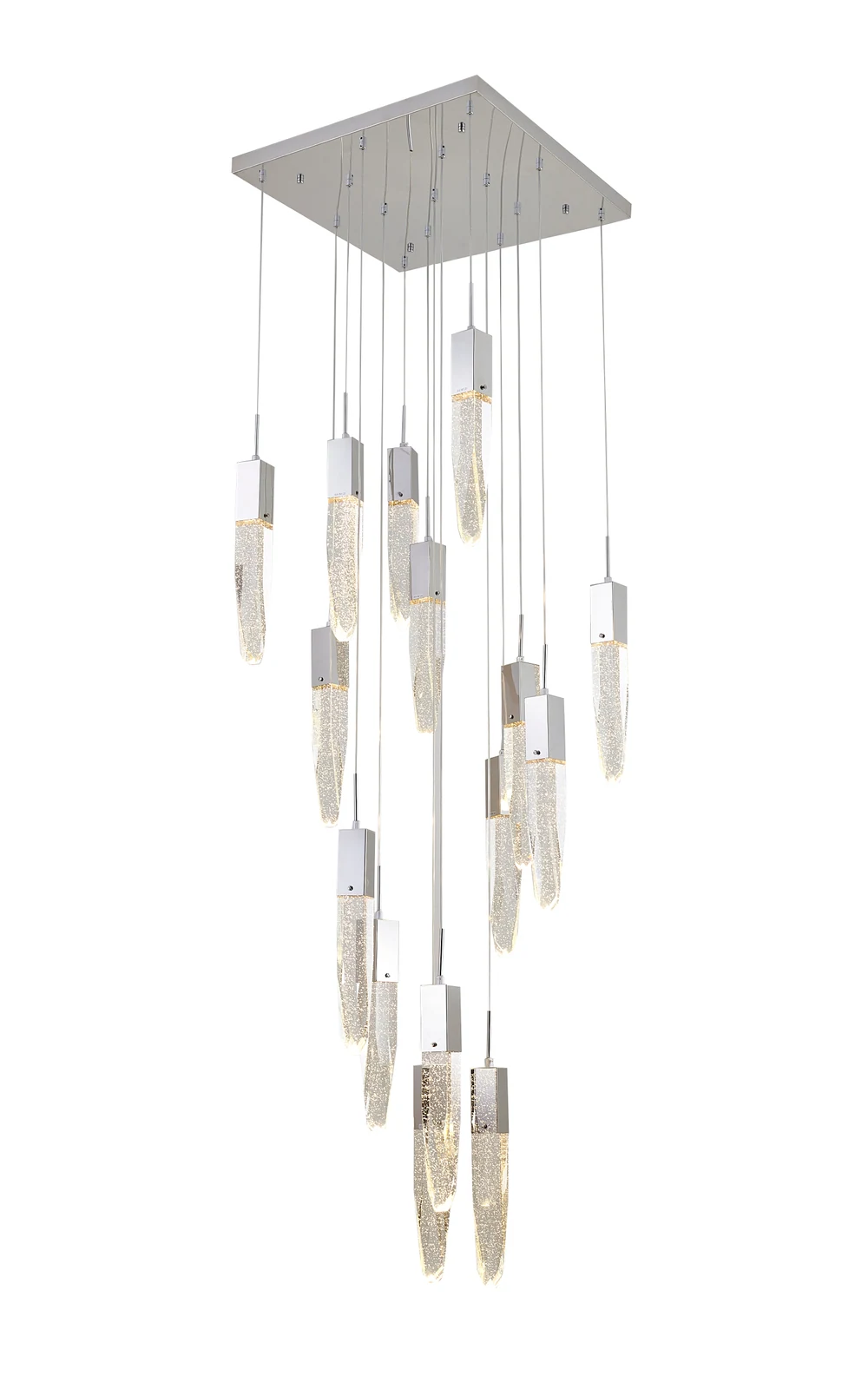 15-Light Chrome Chandelier — Crown Lighting