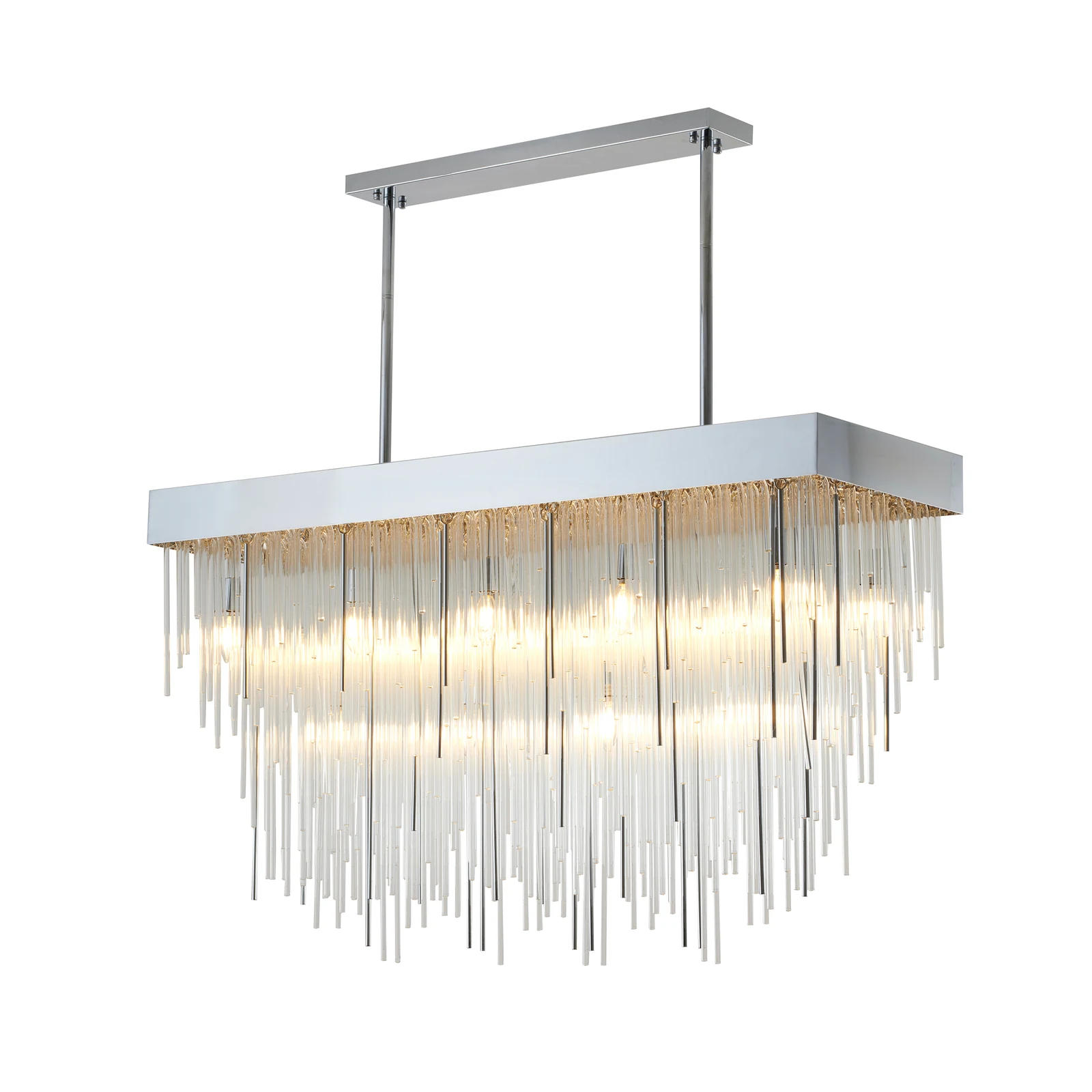 14-Light Chrome Chandelier — Crown Lighting