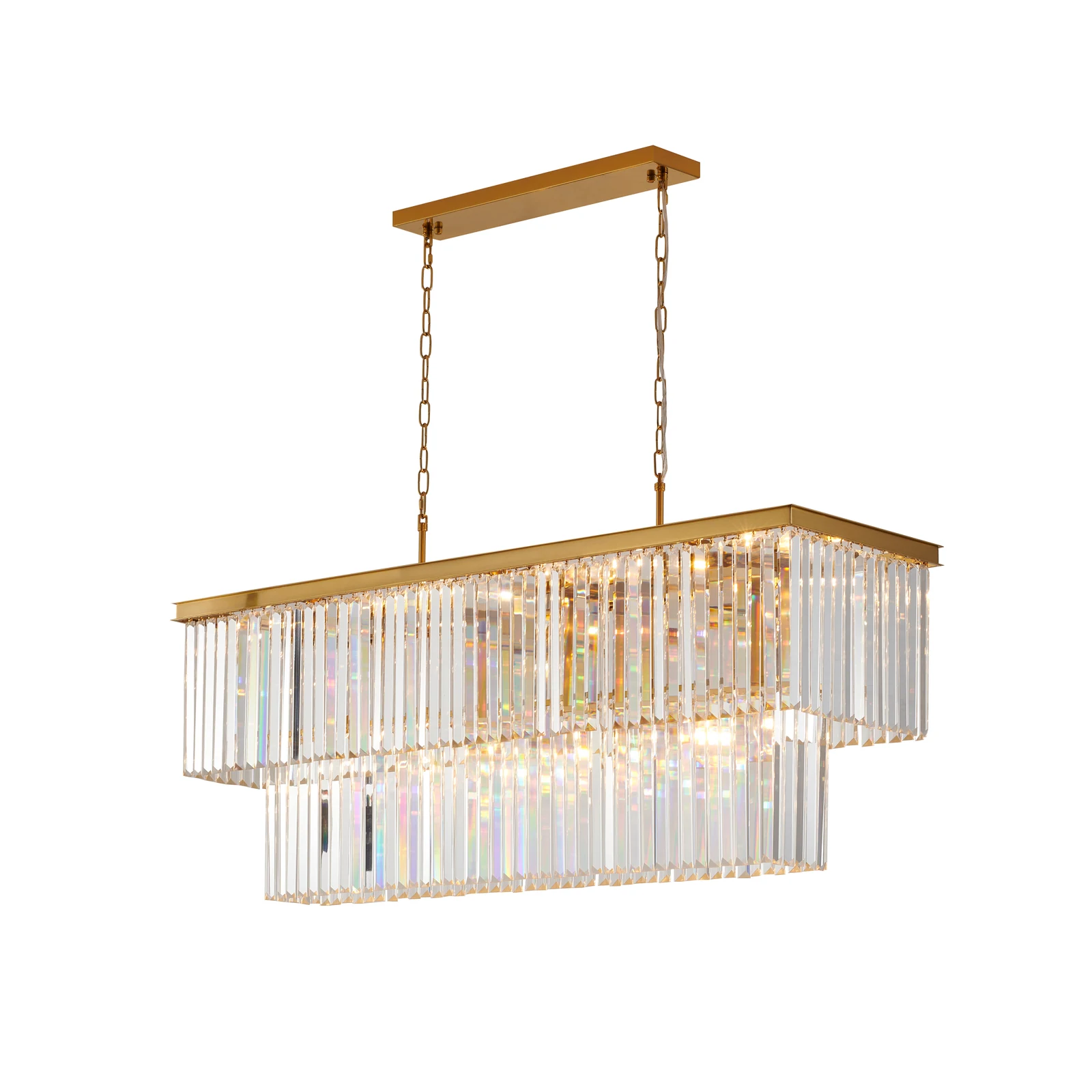 18-Light Brass Chandelier — Crown Lighting