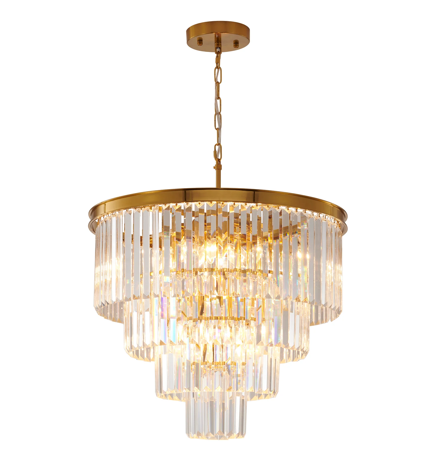 12-Light Gold Chandelier — Crown Lighting