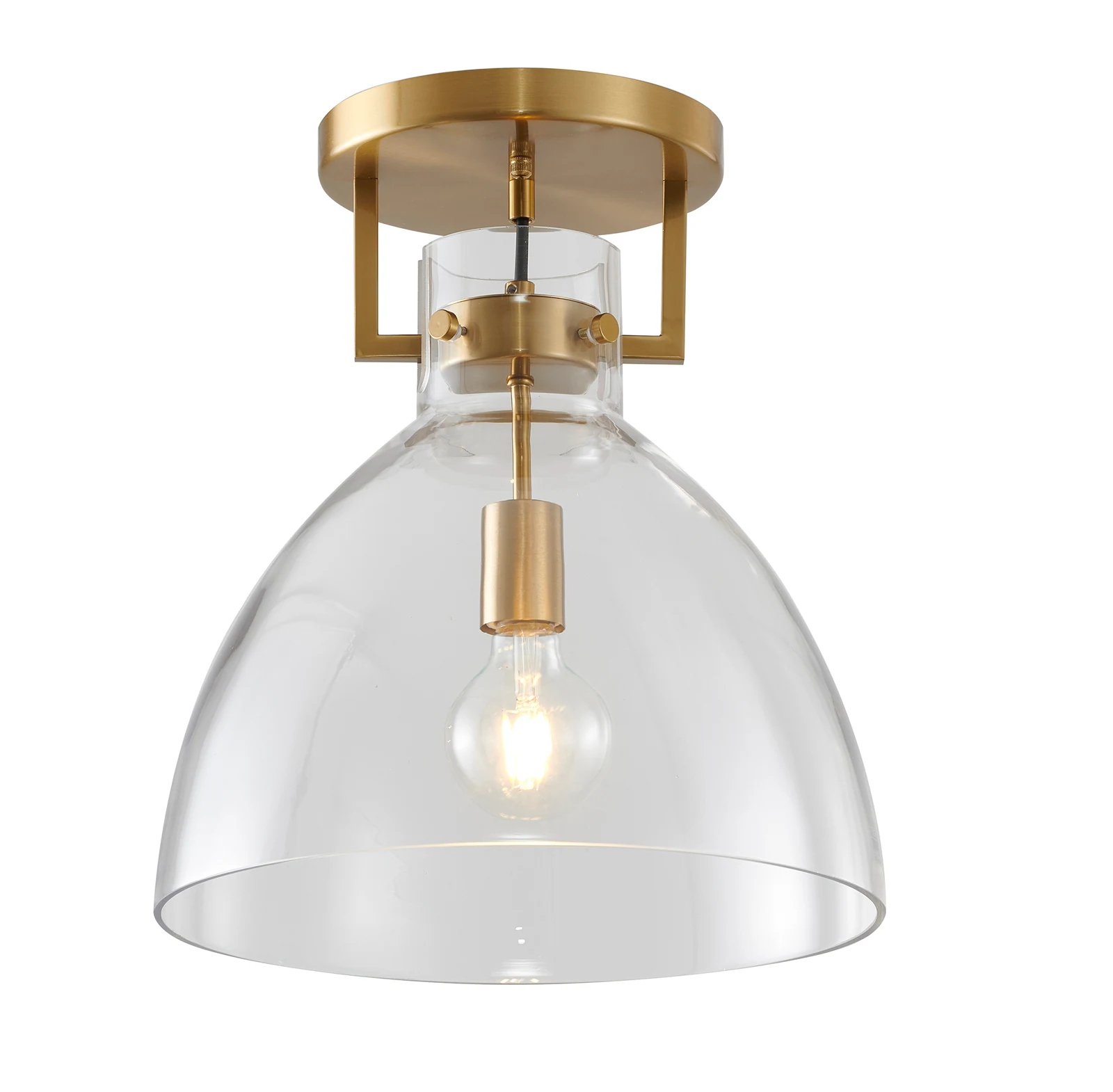 Gold Semi-Flush Mount — Crown Lighting