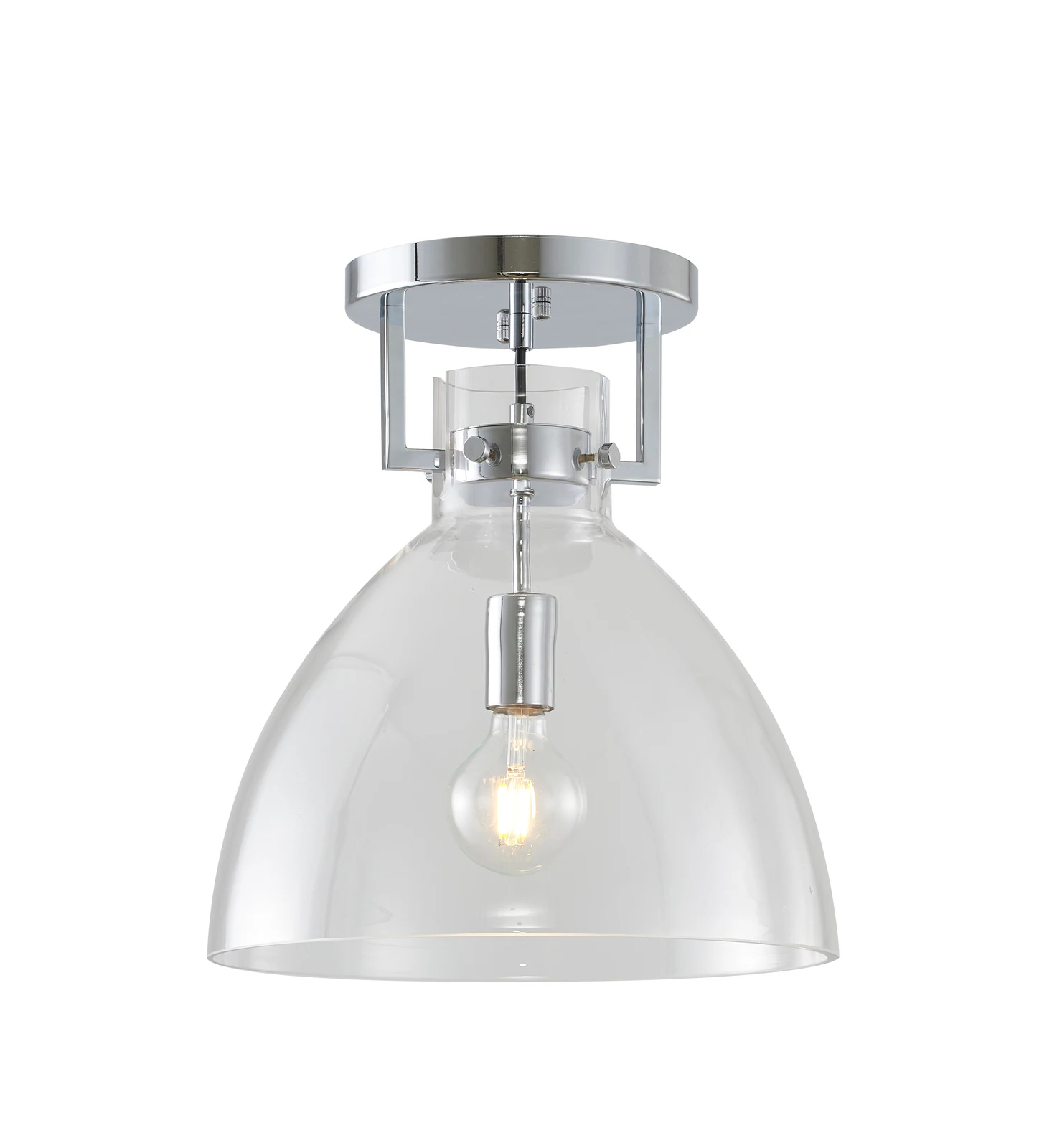 Chrome Semi-Flush Mount — Crown Lighting