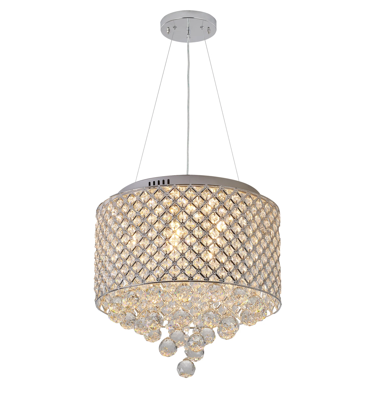 7-Light Chrome Chandelier — Crown Lighting