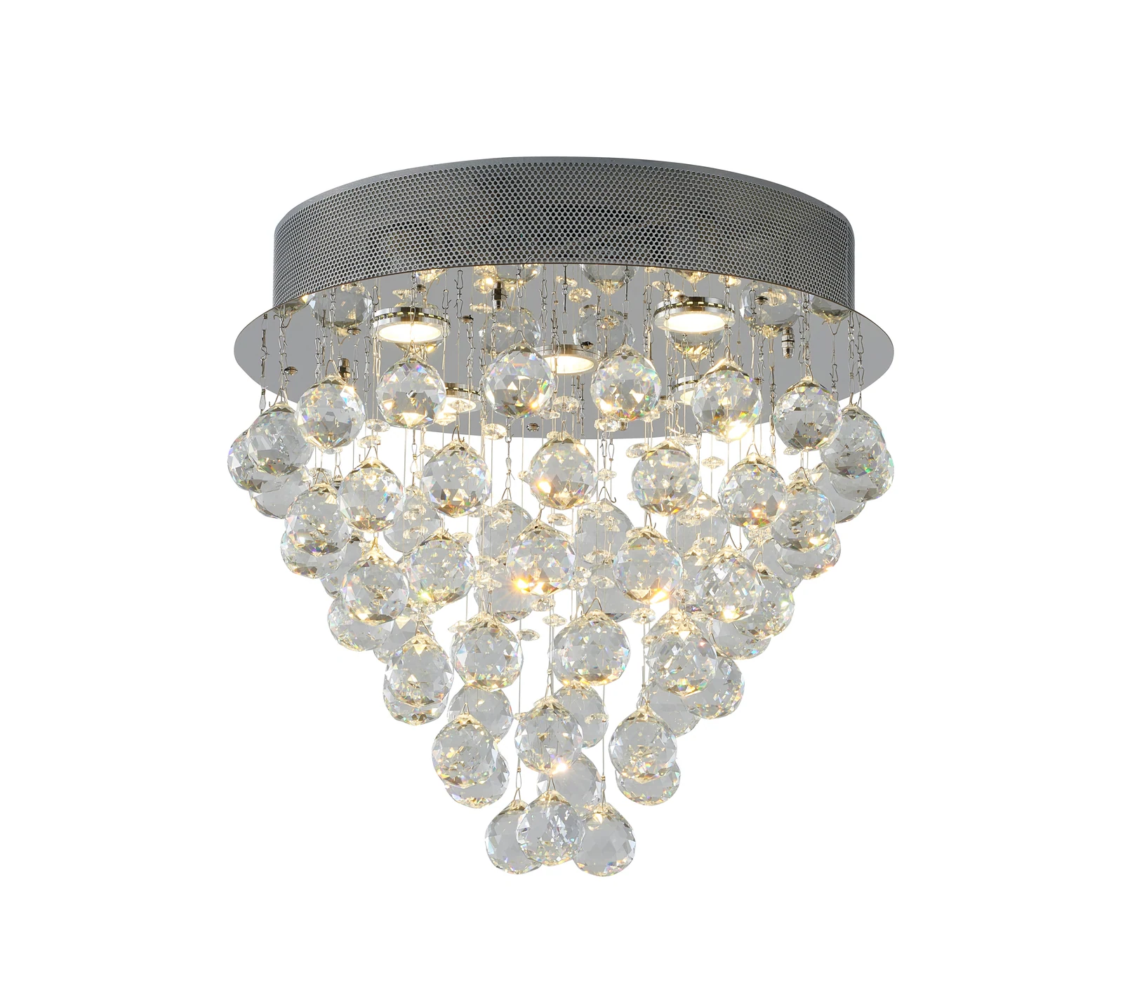 6-Light Chrome Semi-Flush Mount — Crown Lighting