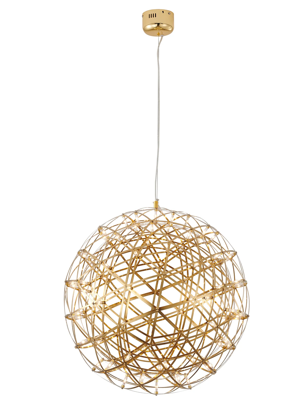 92-Light Gold LED Chandelier — Crown Lighting