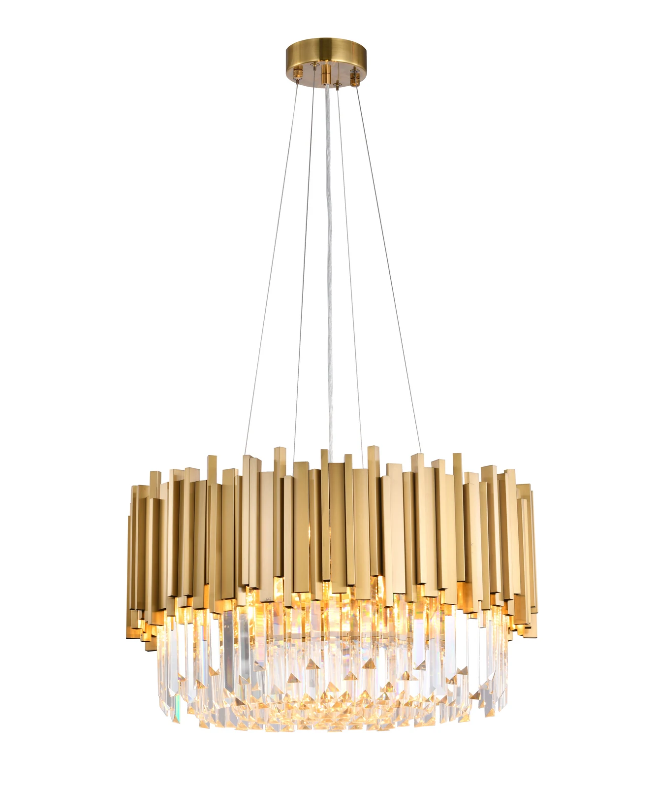 8-Light Gold Chandelier — Crown Lighting