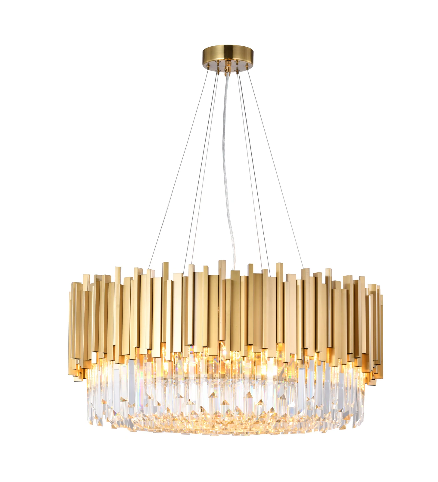 12-Light Gold Chandelier — Crown Lighting
