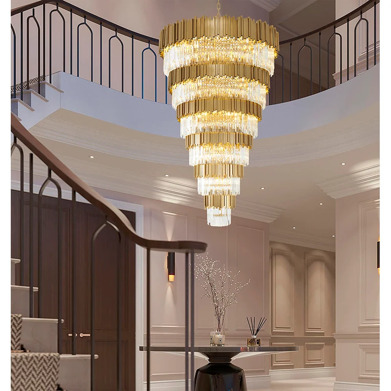 60-Light Brushed Brass Chandelier — Crown Lighting