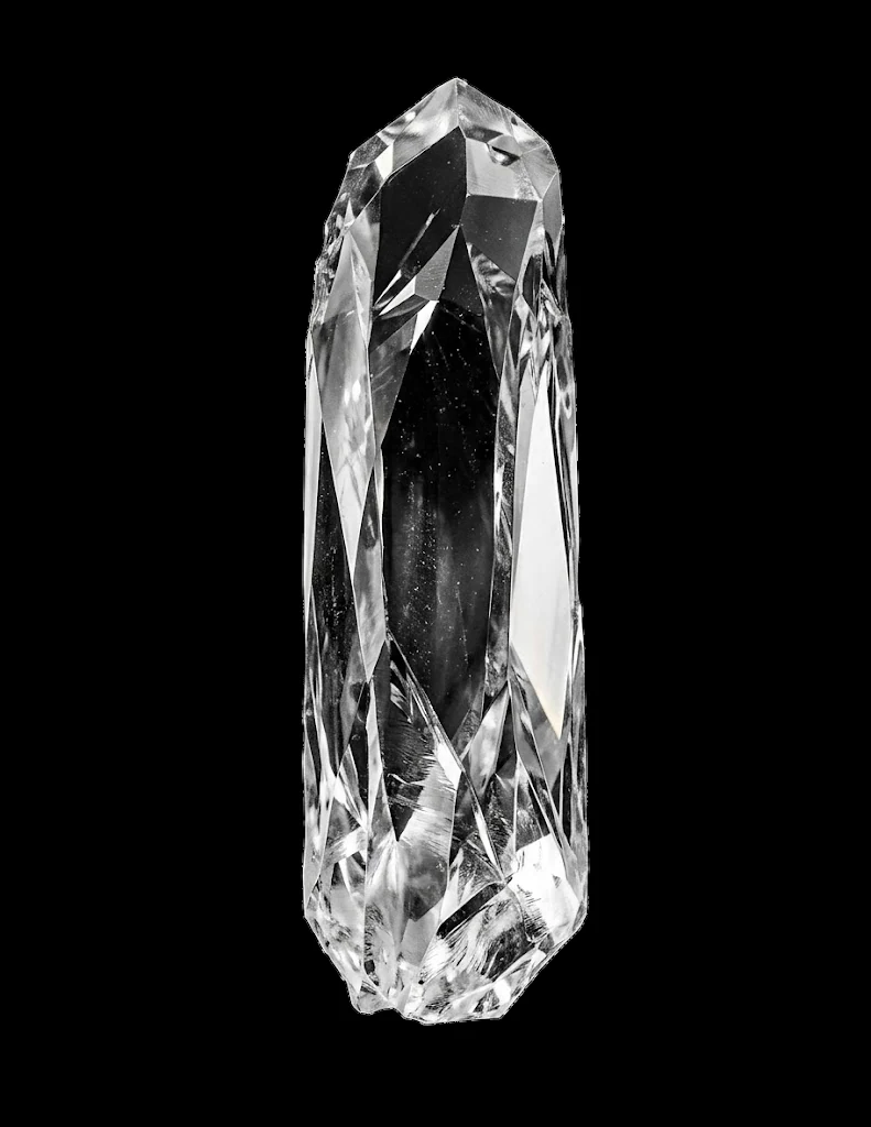 Chard crystal component, photographed against a studio background — Crown Chandelier